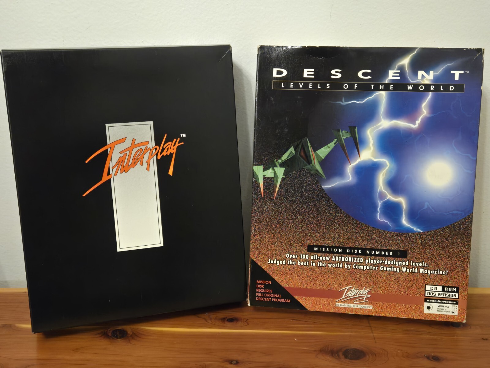 Descent Levels of the World (PC CD DOS, 1995) Big Box and CD – VINTAGE