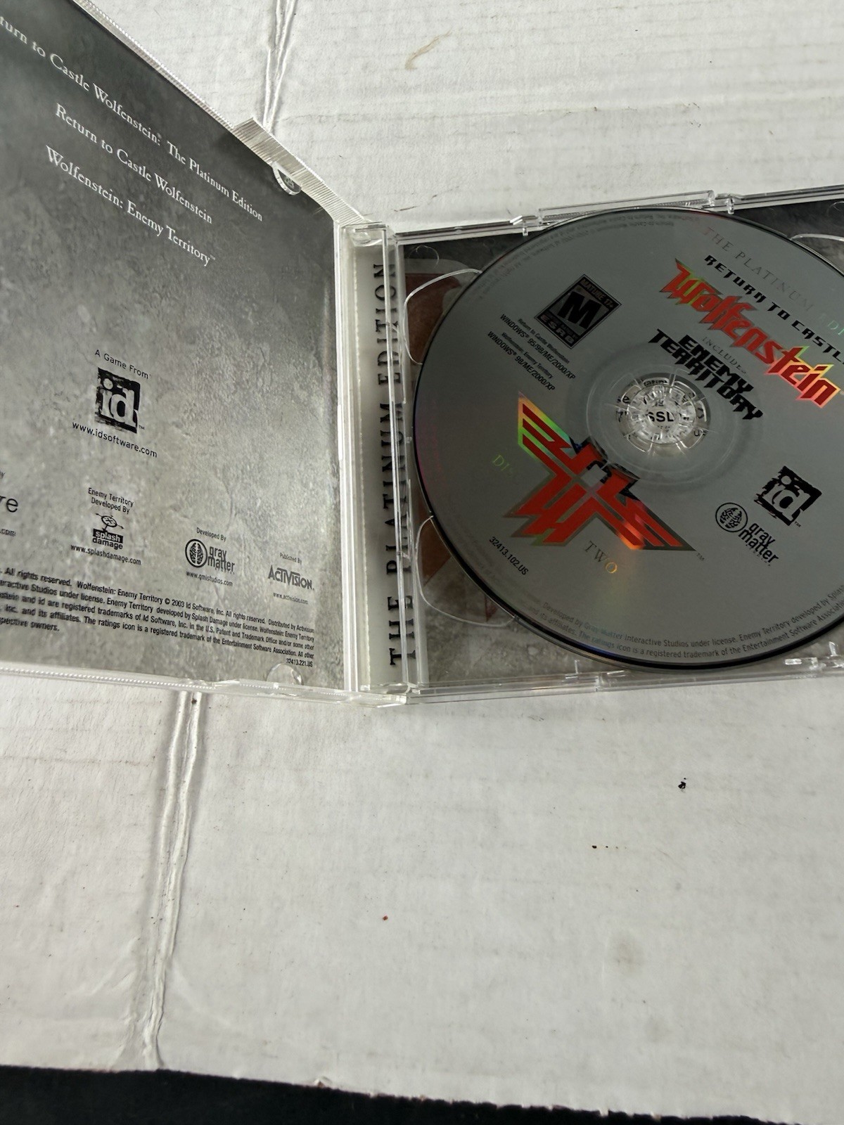 Return To Castle Wolfenstein Platinum Edition Vintage PC Game Windows XP