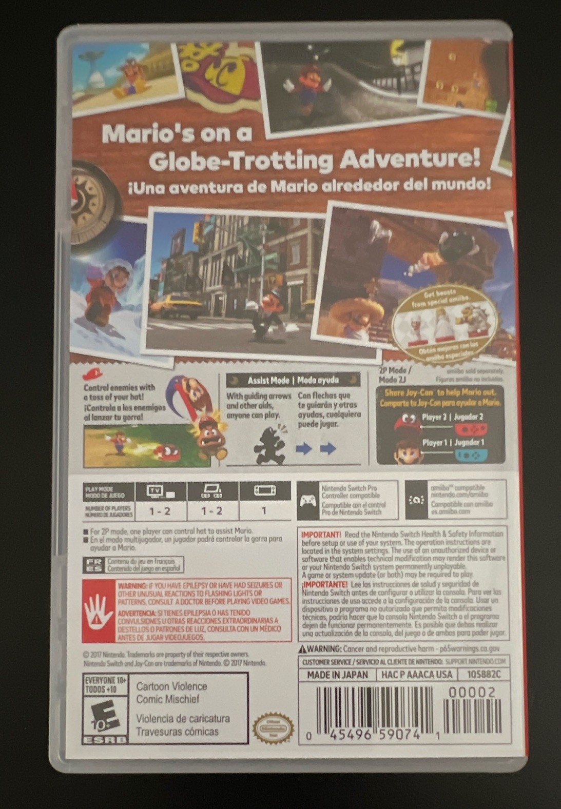 Nintendo Super Mario Odyssey (Nintendo Switch) w/ Case, NTSC-U/C (2017)