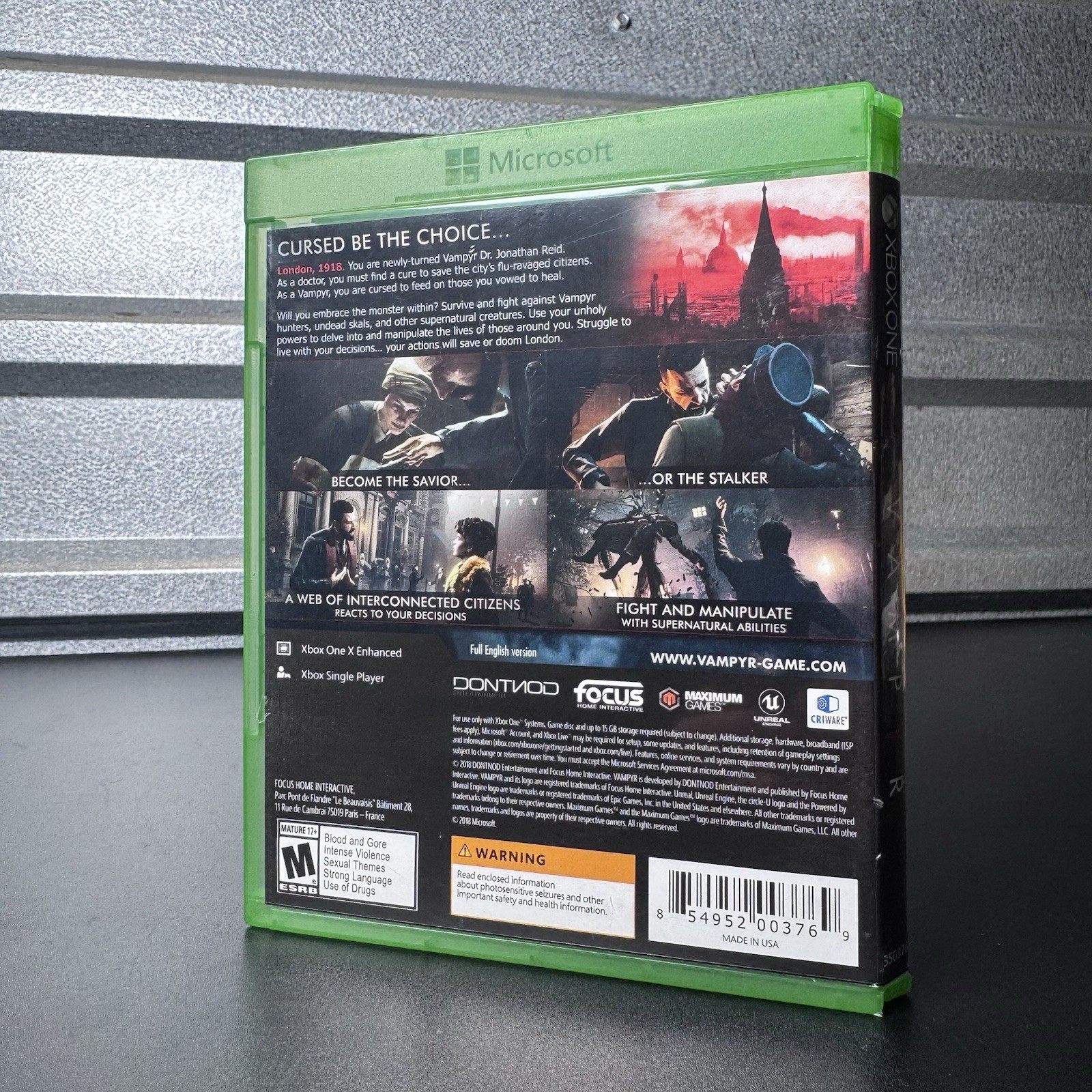 Focus Home Interactive Vampyr (2018) – Microsoft Xbox One Action & Adventure