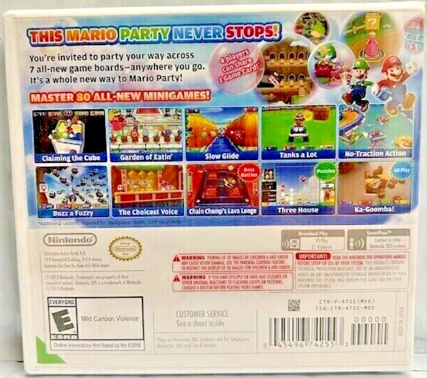 Mario Party: Island Tour 3DS Brand New Game (Multiplayer, 2013 Party)
