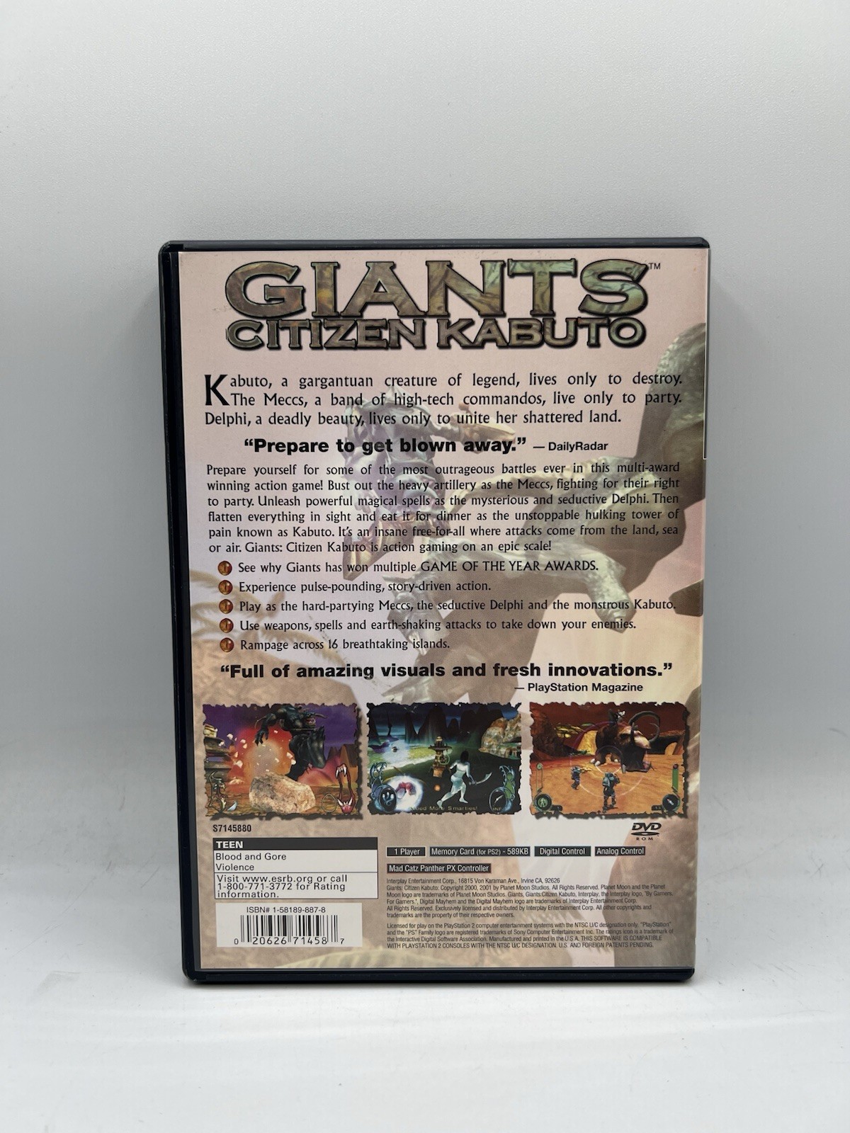 Giants Citizen Kabuto PS2 PlayStation 2 Complete CIB