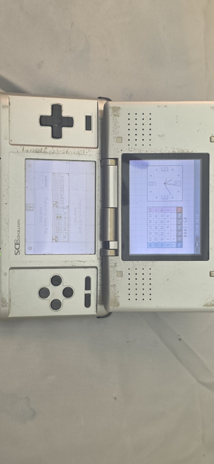 Nintendo DS Original NTR-001 Silver Console – Tested Works w/ Charger