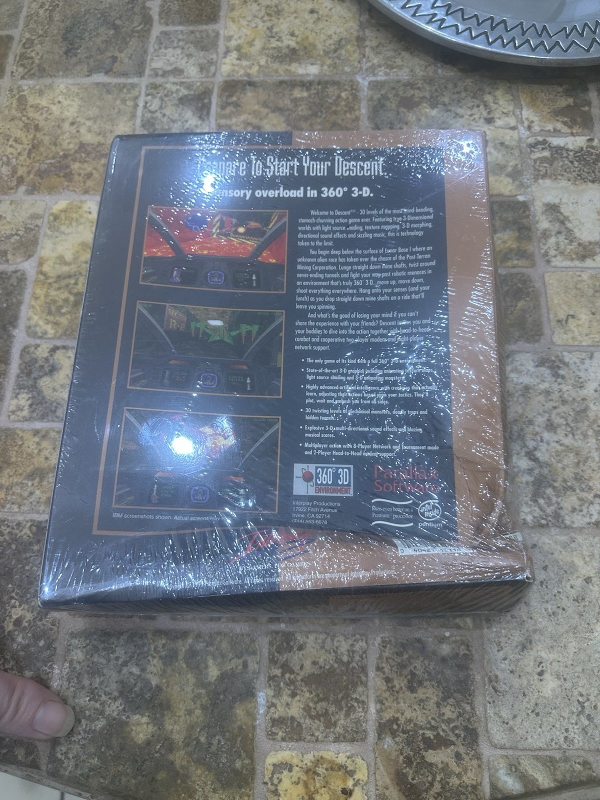 Descent PC Big Box Factory Sealed Interplay Vintage 1995 Box Damage