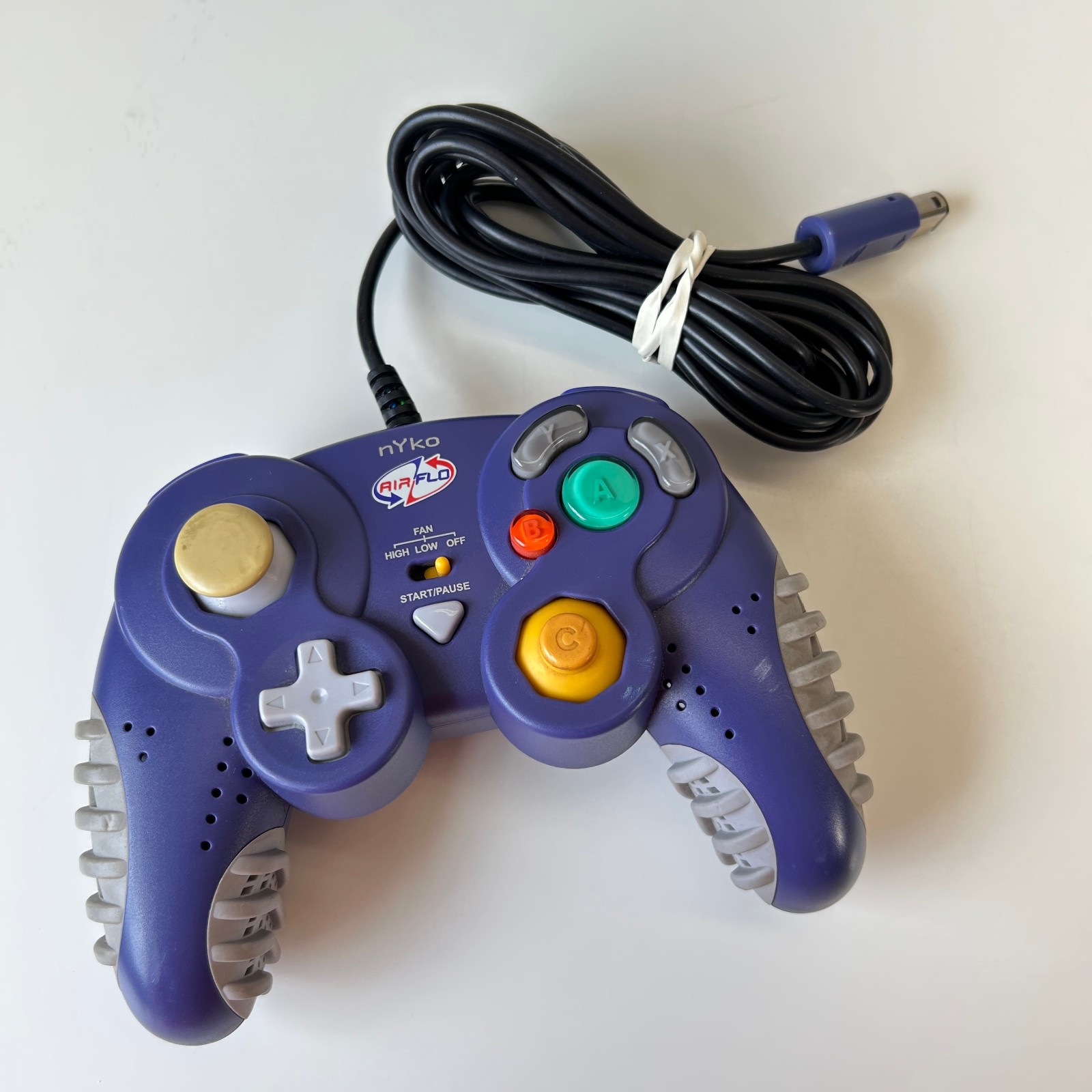 Nyko Air Flo Flow Fan Controller for Nintendo Gamecube Indigo Purple TESTED FAST