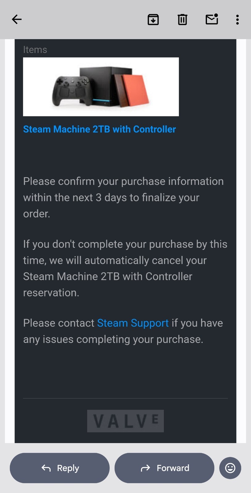 Valve Steam Machine 2TB with Controller BRAND NEW IN BOX Confirmed Presale