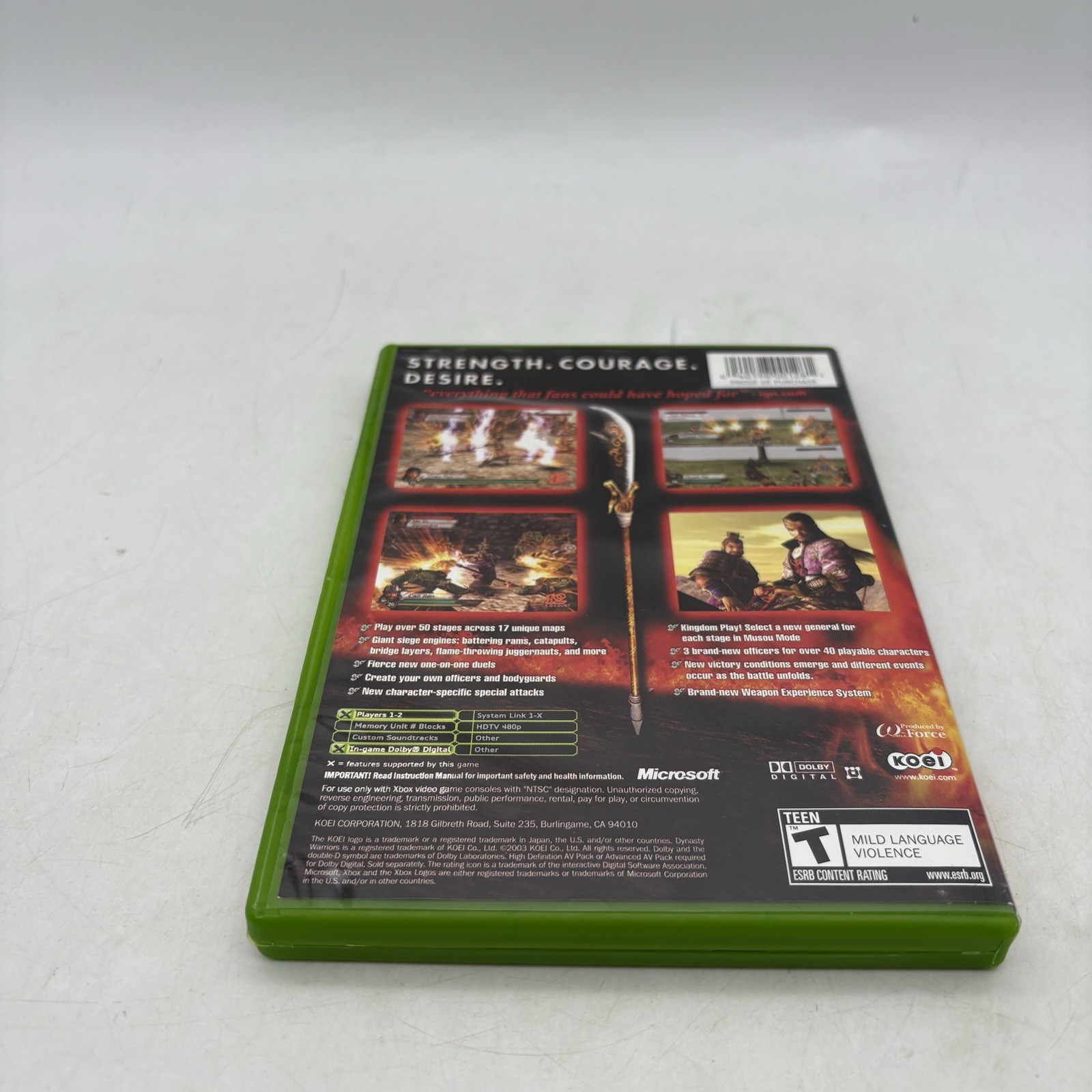 Dynasty Warriors 4 Xbox Complete w/ Manual CIB Tested