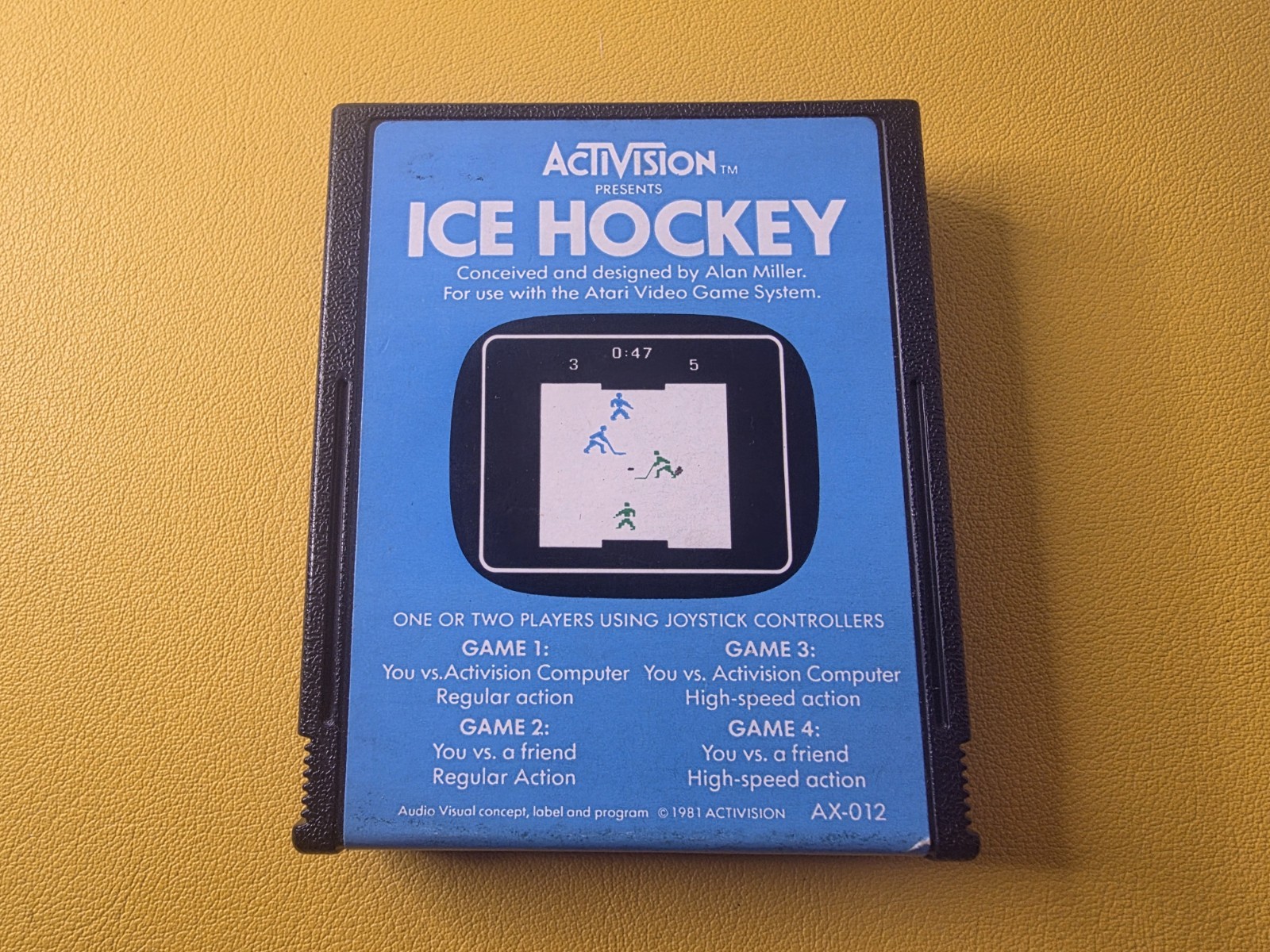 Ice Hockey (1981) Atari 2600 Activision Cartridge Tested and Working