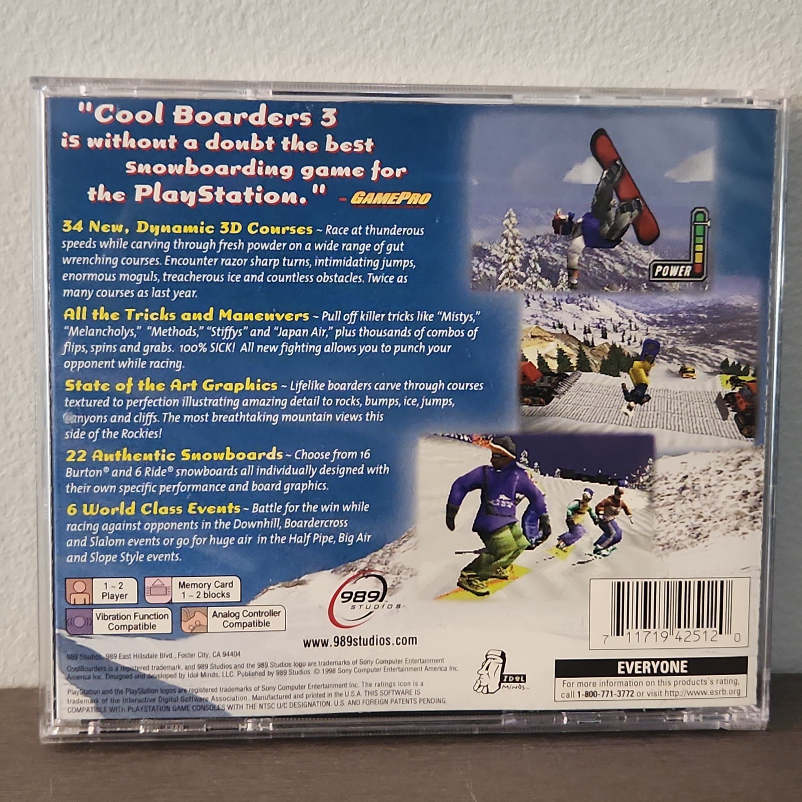 Cool Boarders 3 PlayStation PS1 Game CIB