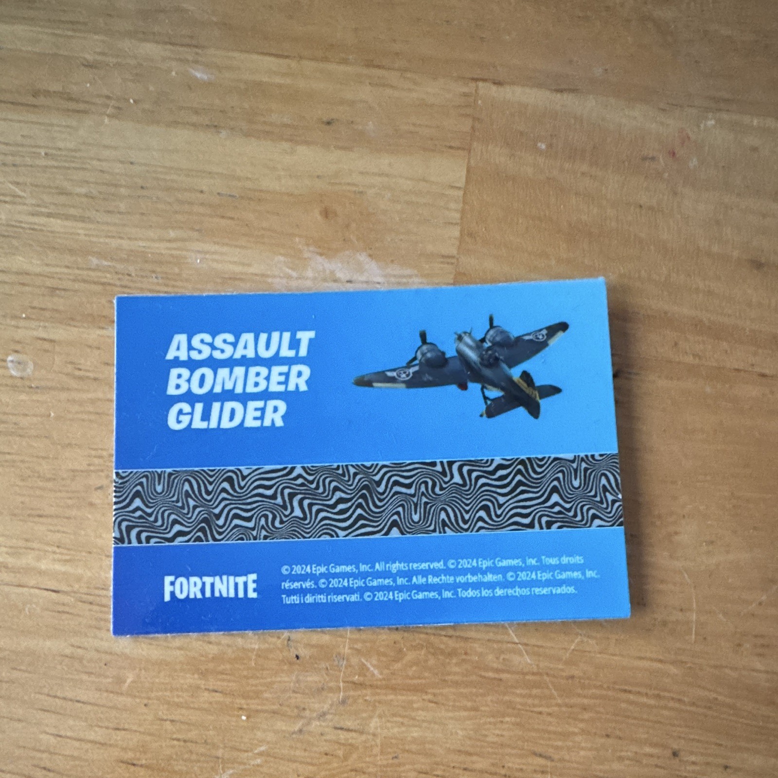 Fortnite Prepaid Gaming Card Assault Bomber Glider Code