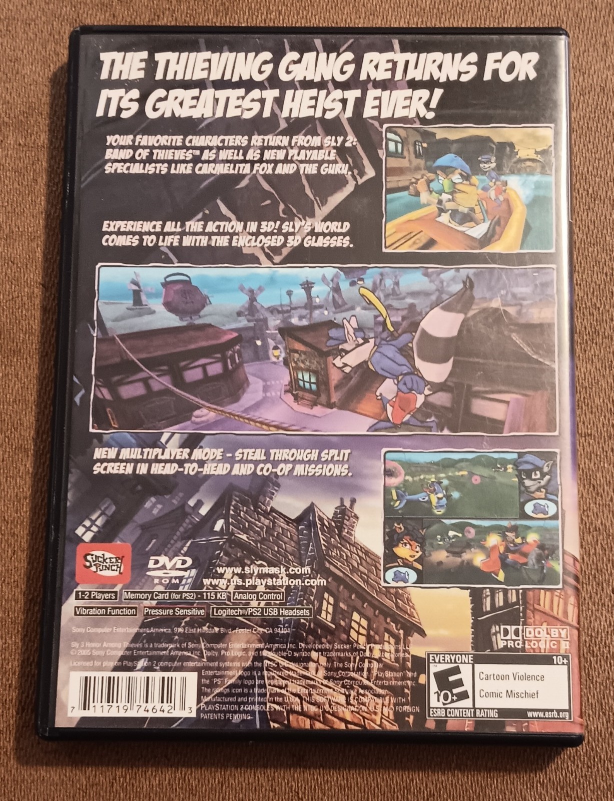 Sly Cooper Trilogy 1 2 3 PlayStation 2 PS2 Thievius Band of Thieves Honor Among