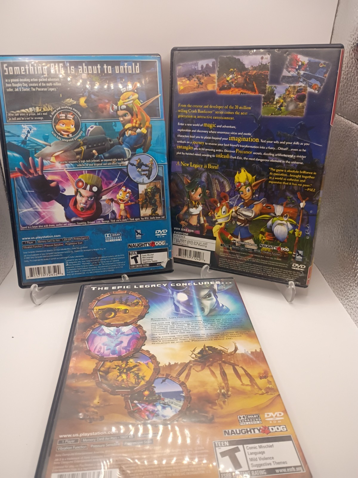 Jak and Daxter Trilogy Bundle PS2 PlayStation 2 Set 1-3 Tested Working