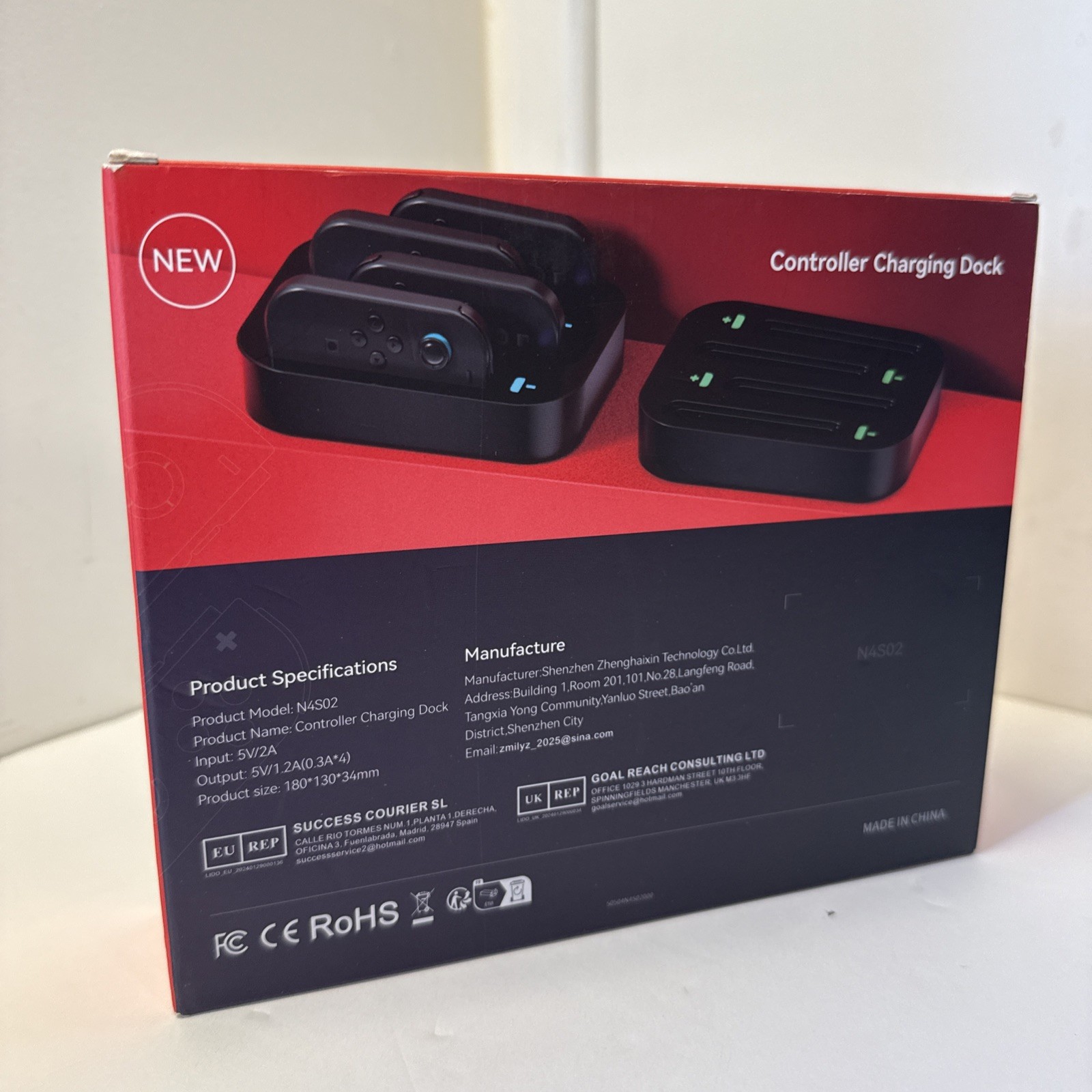 Nintendo Switch 2 5V/2A Black 4 in 1 Controller Charging Dock Brand New