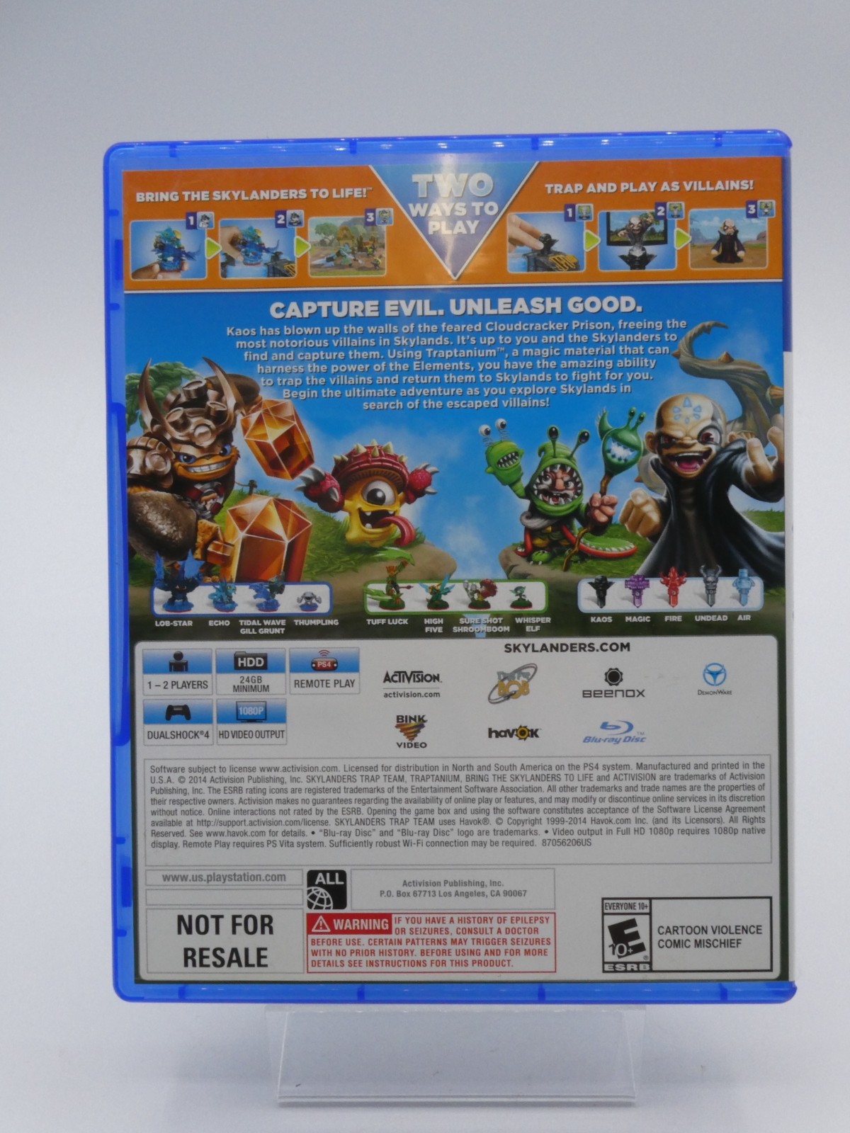 Skylanders Trap Team – Sony Playstation 4 ( PS4) Tested Game in Case Rare