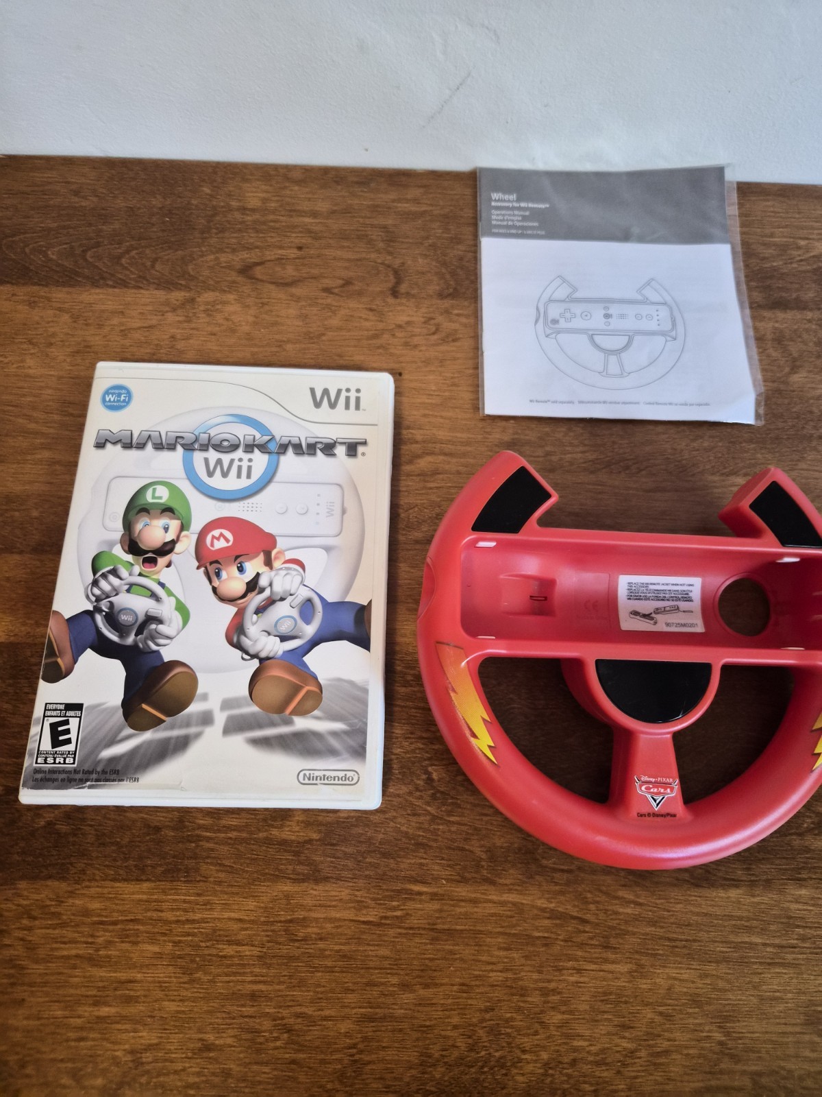 Mario Kart Wii with Cars Wheel Bundle – Tested Working