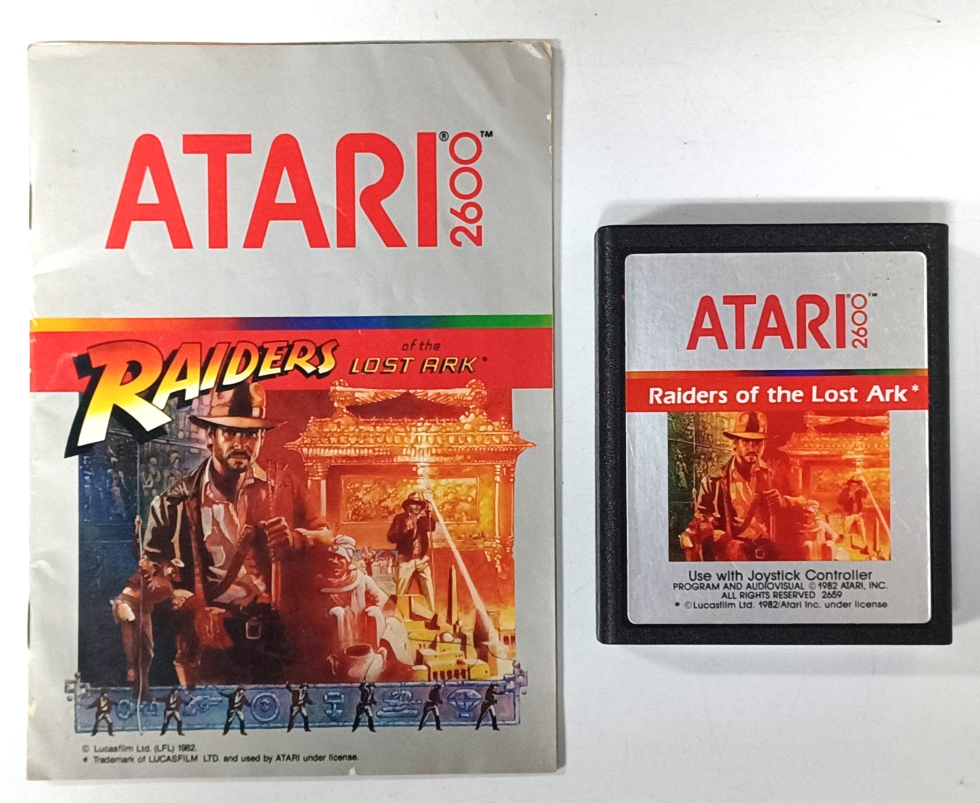 Raiders Of The Lost Ark w/Manual for Atari 2600 & 7800 Tested and Working