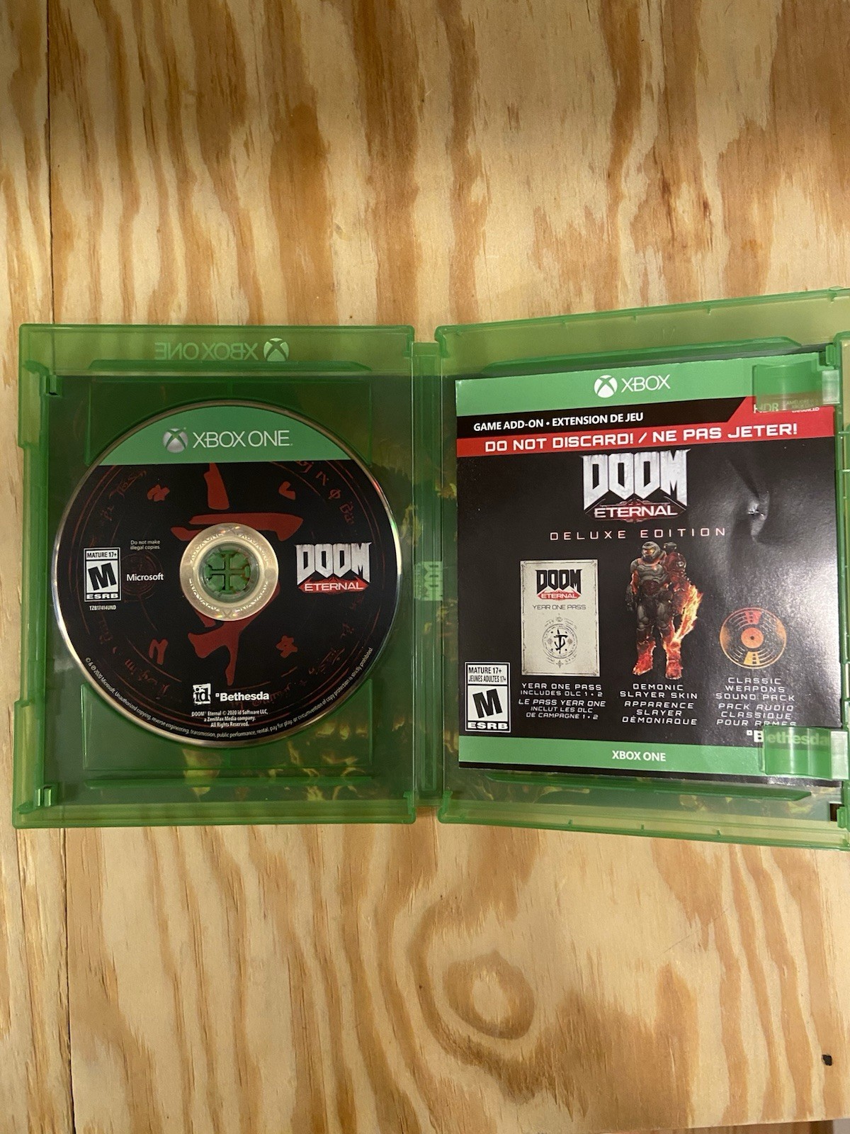 Doom Eternal-Xbox One/X/Series X-Deluxe Edition-CIB-TESTED & WORKING