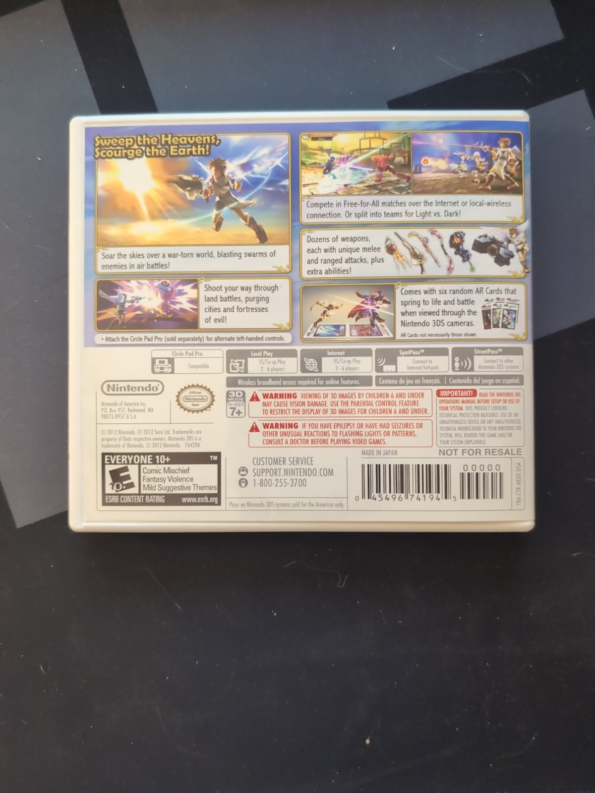 Kid Icarus Uprising (nintendo 3DS, 2012)