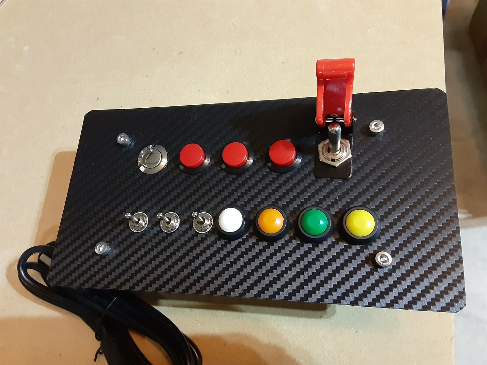 12 Function Sim Flight Truck Car Racing Button Box – Plug and Play USB For PC