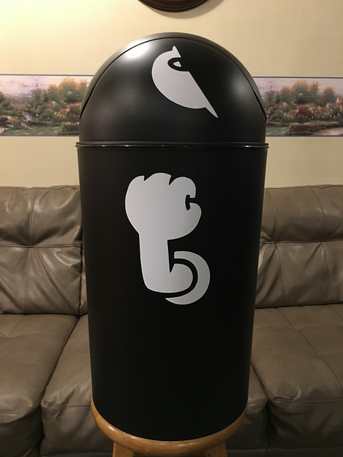 Nintendo Mario Bros. Bullet Bill Garbage Can Custom Vinyl Decal Set NES