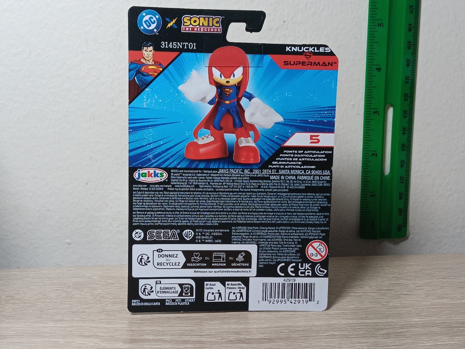 2.5″ KNUCKLES SUPERMAN + SILVER GREEN LANTERN Sonic the Hedgehog DC Comics Jakks