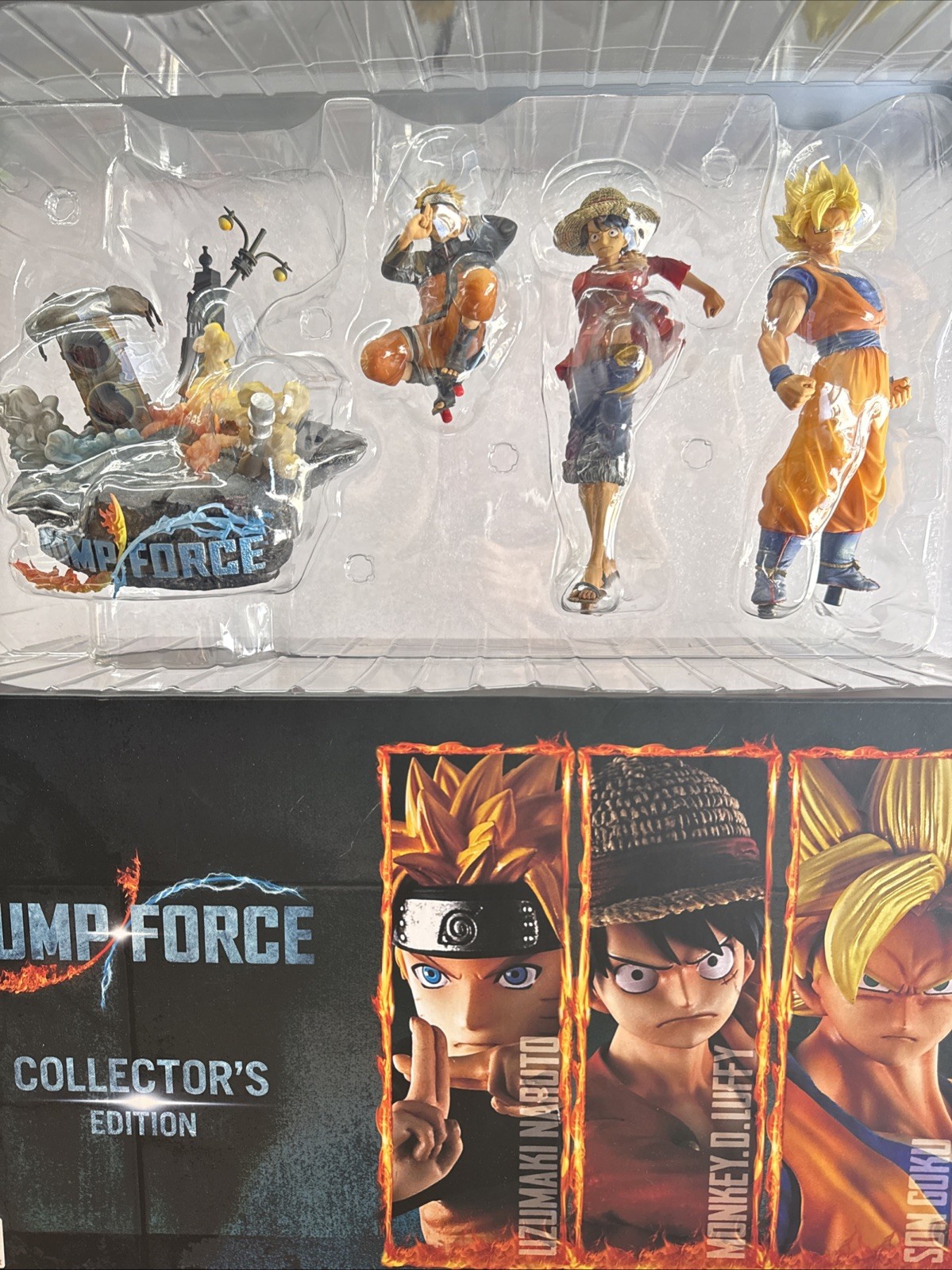 *Statue Only, No Game* Jump Force Collector’s Edition Goku Naruto & Luffy Figure