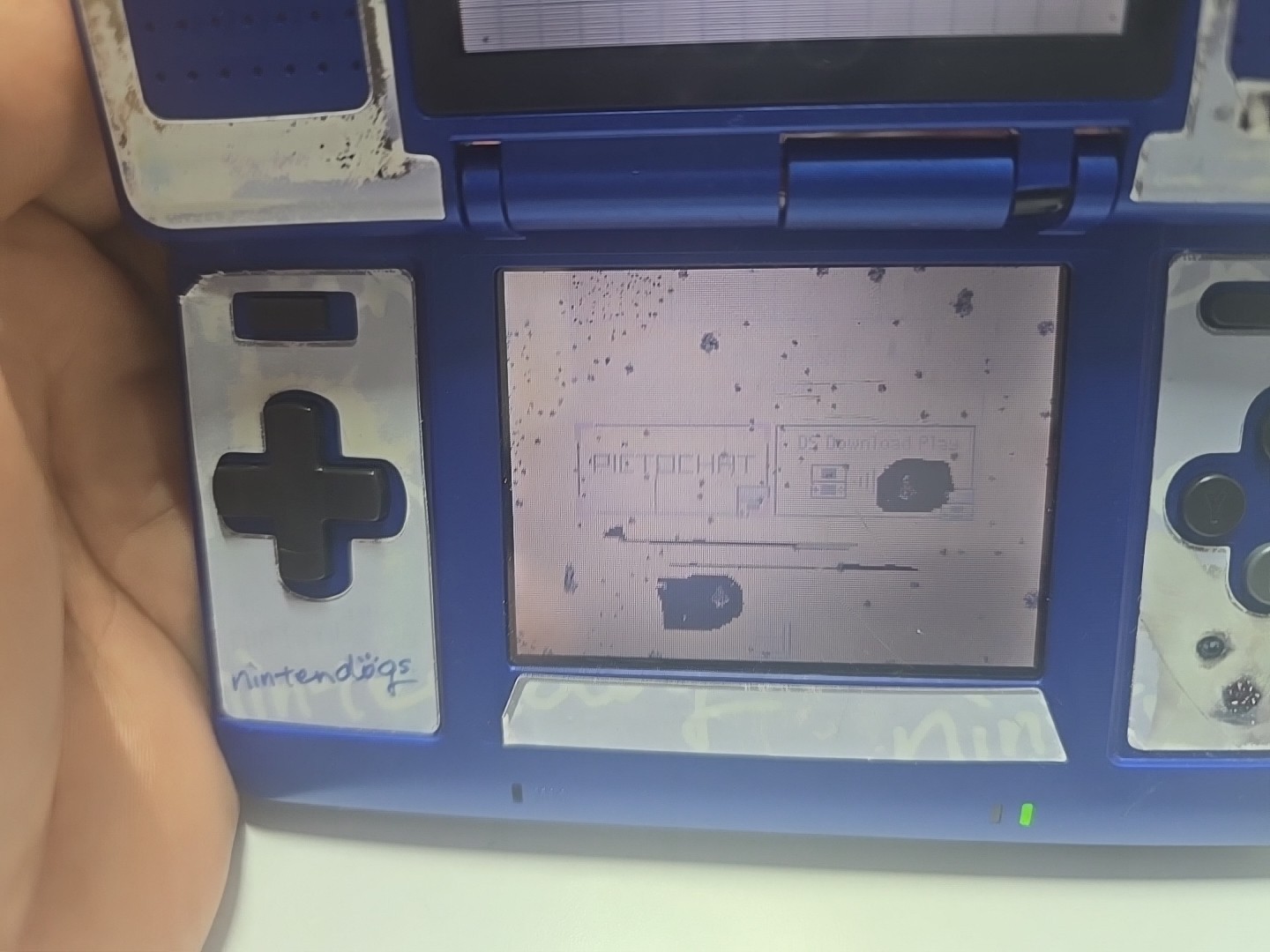 Nintendo NTR001 Nintendo DS Blue Console With 10 Games Tested And Working AS IS