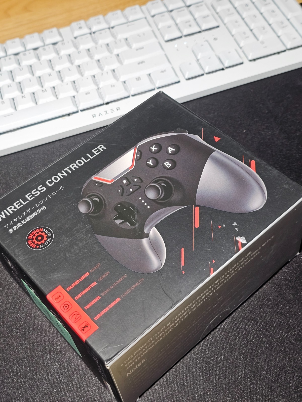 Bluetooth Controller for Switch/PC/iPhone/Android/Apple Arcade MFi Games/TV/Stea