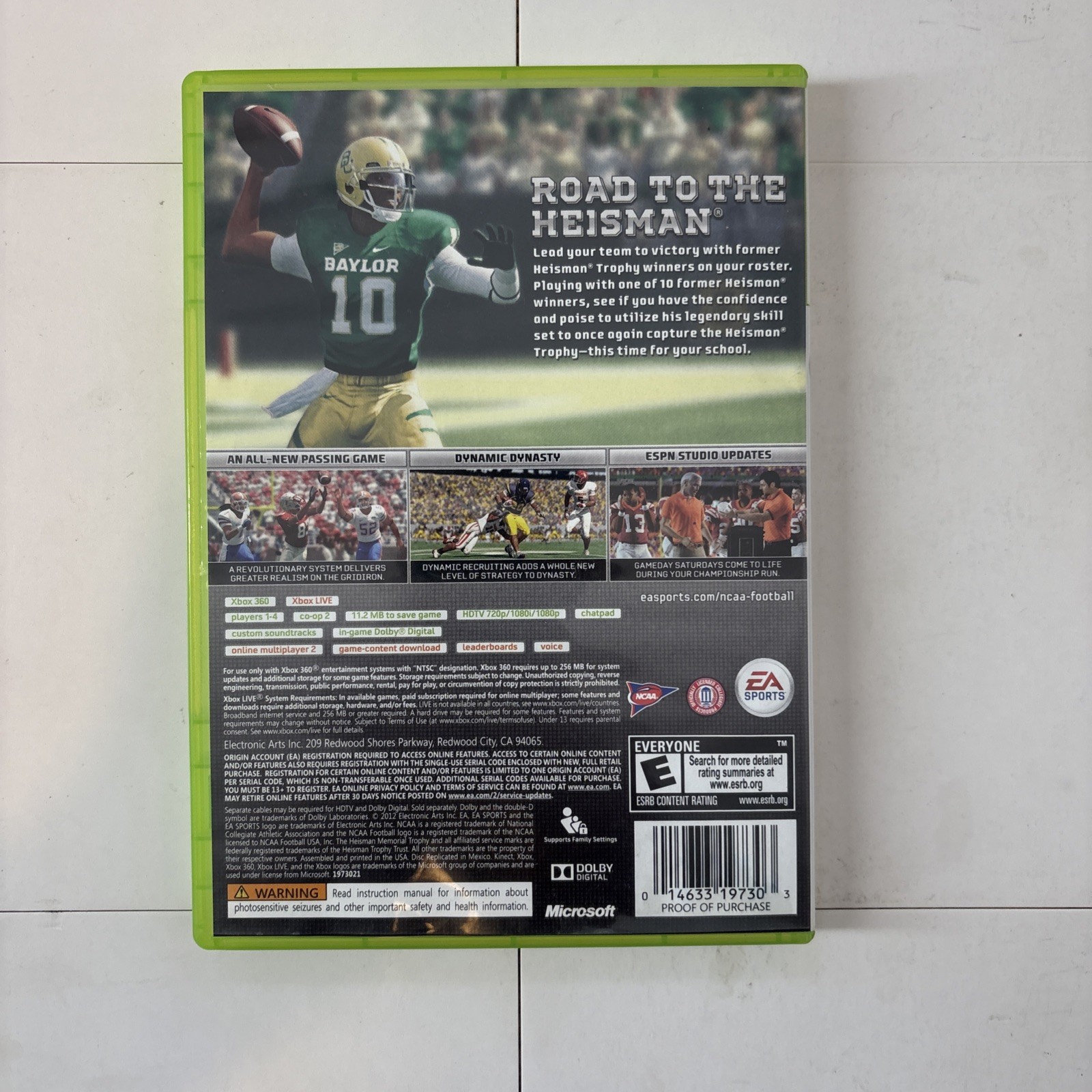 NCAA Football 13 (Microsoft Xbox 360, 2012)