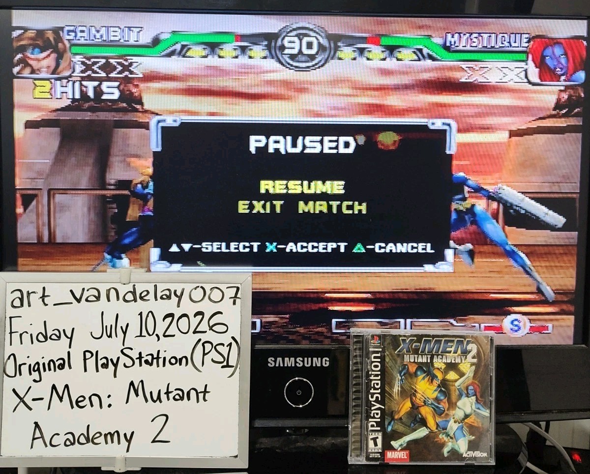 X-Men: Mutant Academy 2 (Sony PlayStation 1 PS1, 2001) CIB + Case Protector VGC