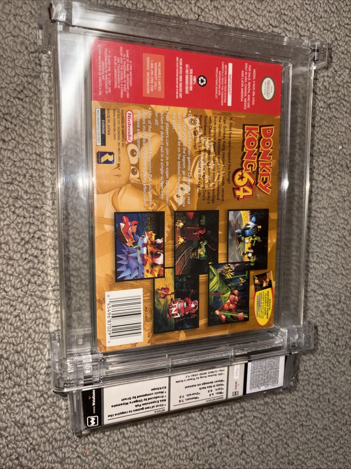 Donkey Kong 64 Collector’s Edition -Nintendo 64 WATA 7.0 – Graded CIB Video Game