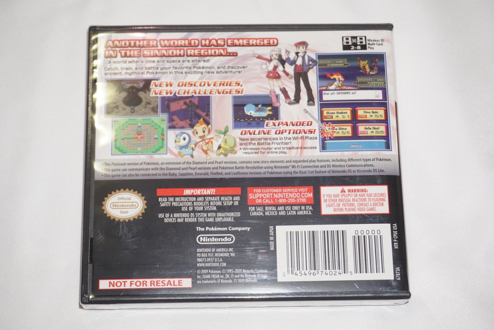 Pokemon Platinum Nintendo DS NEW w/ Giratina Figure Carrying Case Not for Resale
