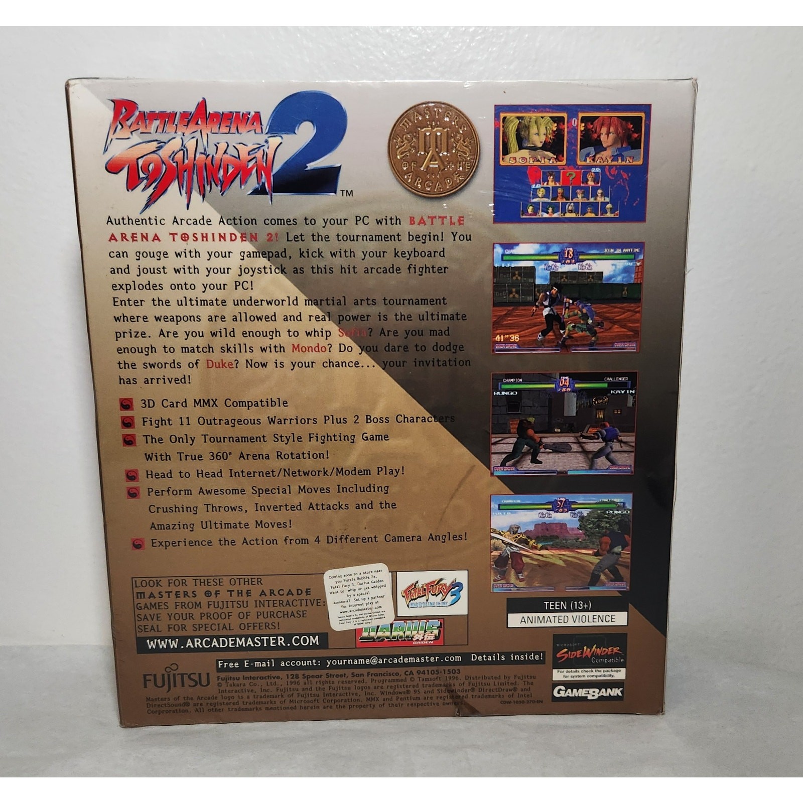 BattleArena Toshinden 2 PC CD-ROM Arcade Game Fujitsu 1996 Brand New632180012001
