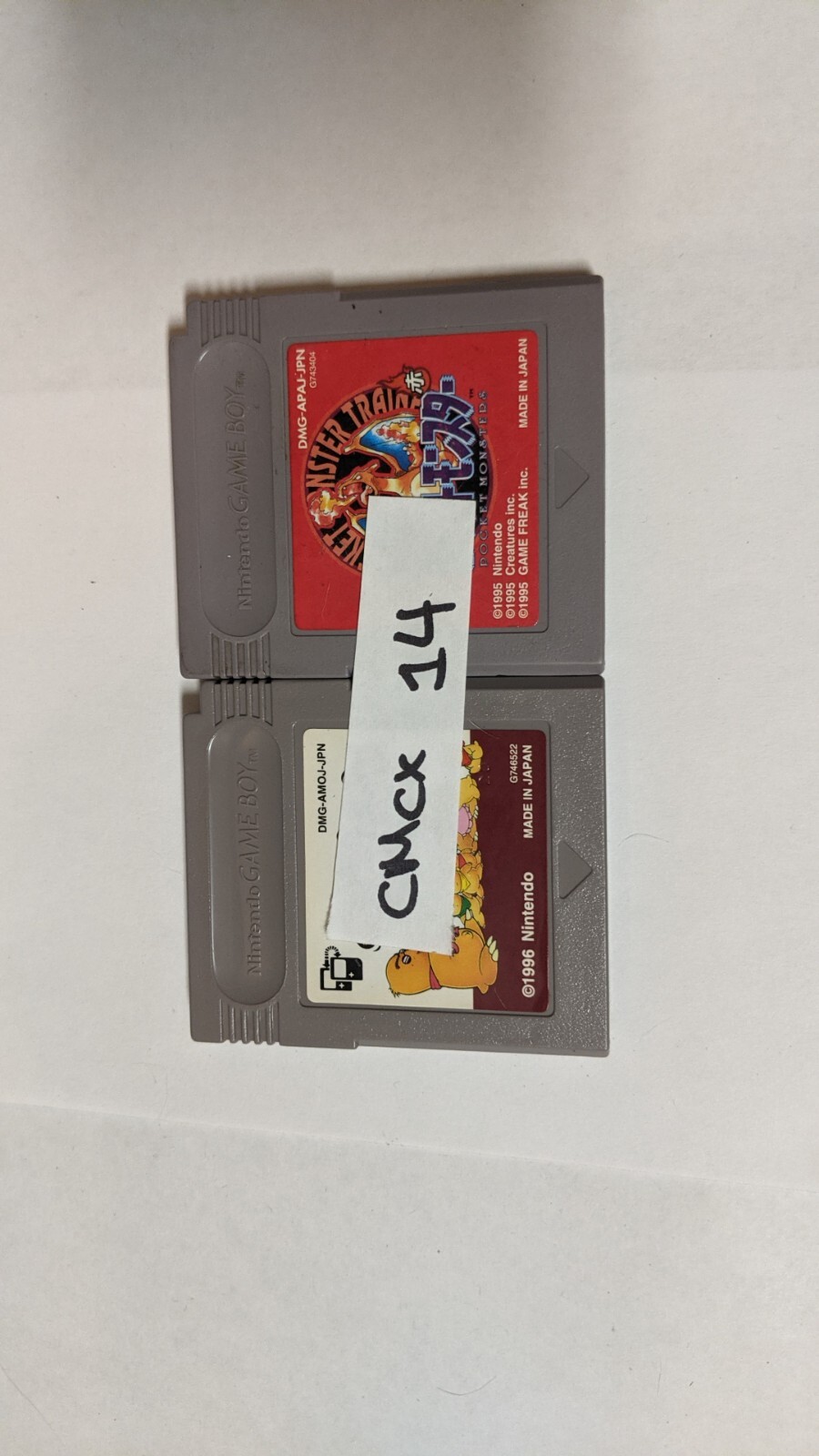 Nintendo Game Boy Japanese Lot of 2 – Pocket Monsters Red & Mogura Nya – CMcx14