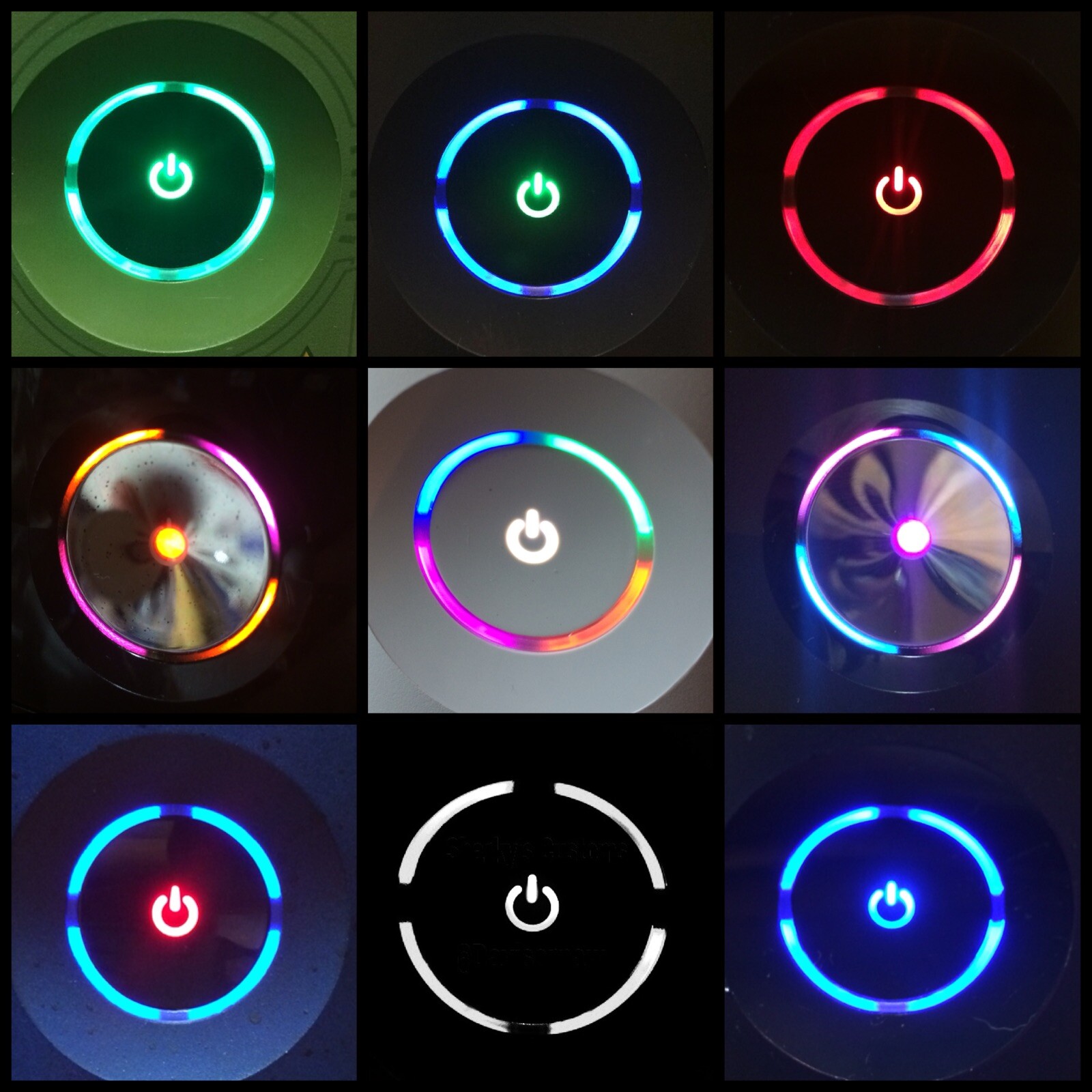 Custom Xbox 360 Orange/White ROL RF Board Ring Of Light / Power Button for PHAT