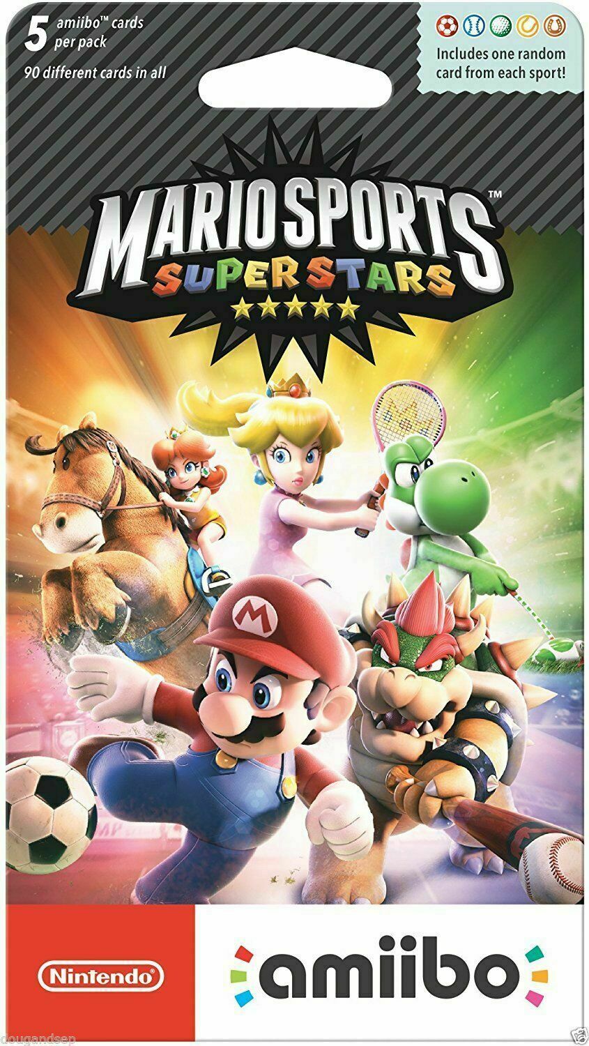 Lot of 22 Mario Sports Superstars Amiibo Card Packs (5 Cards per Pack) USA Ver.