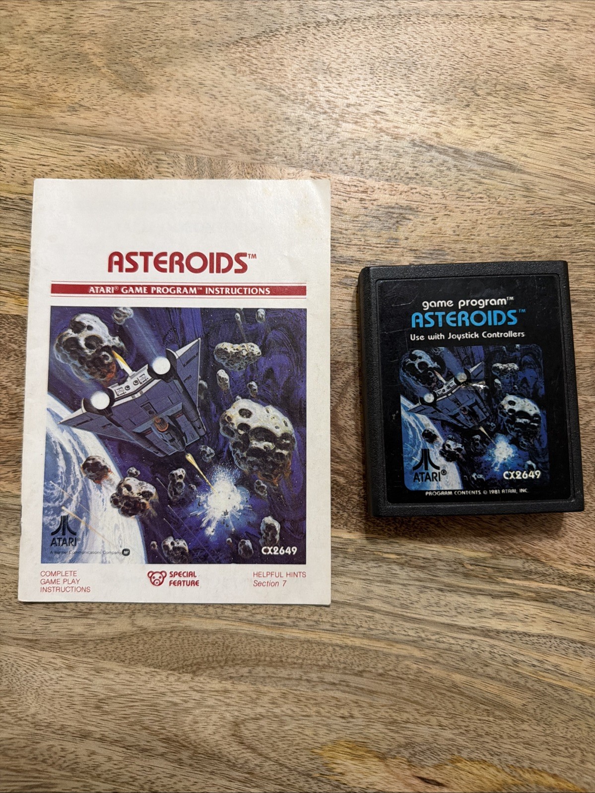 Atari Asteroids 1981 With Manual