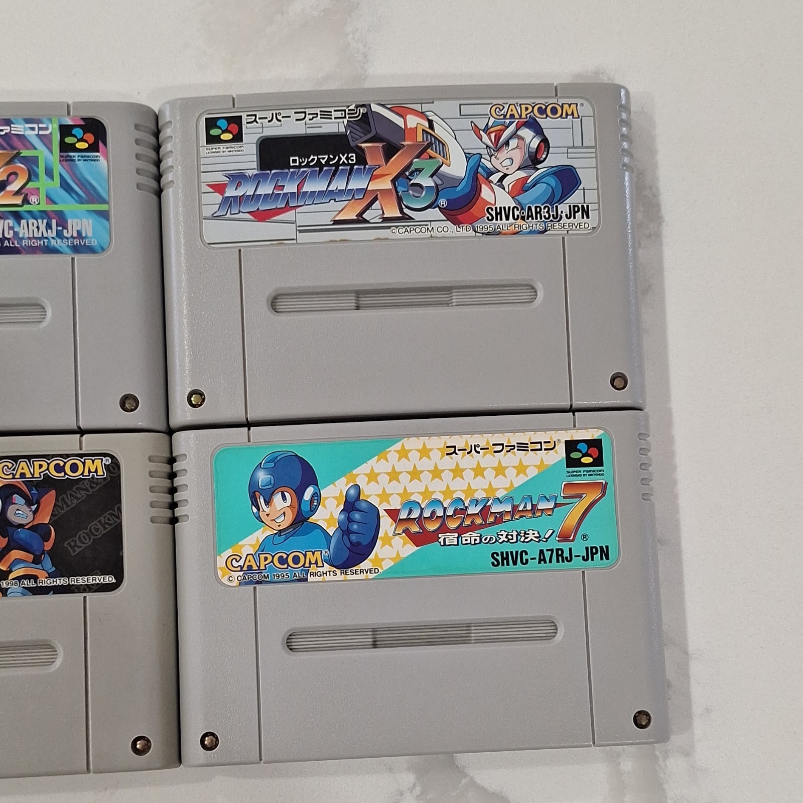 Rockman (Mega Man) X X2 X3 7 Forte Soccer Super Famicom Lot of 6 Japan Snes