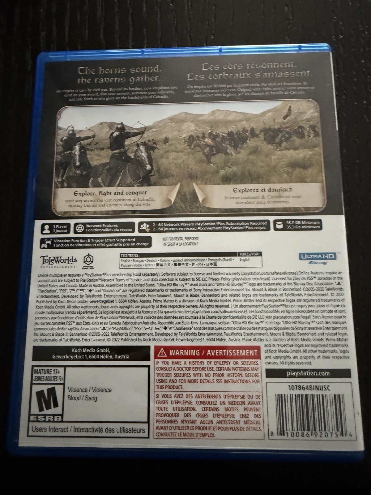 Mount & Blade 2: Bannerlord – Sony PlayStation 5 – Used – Tested & Working