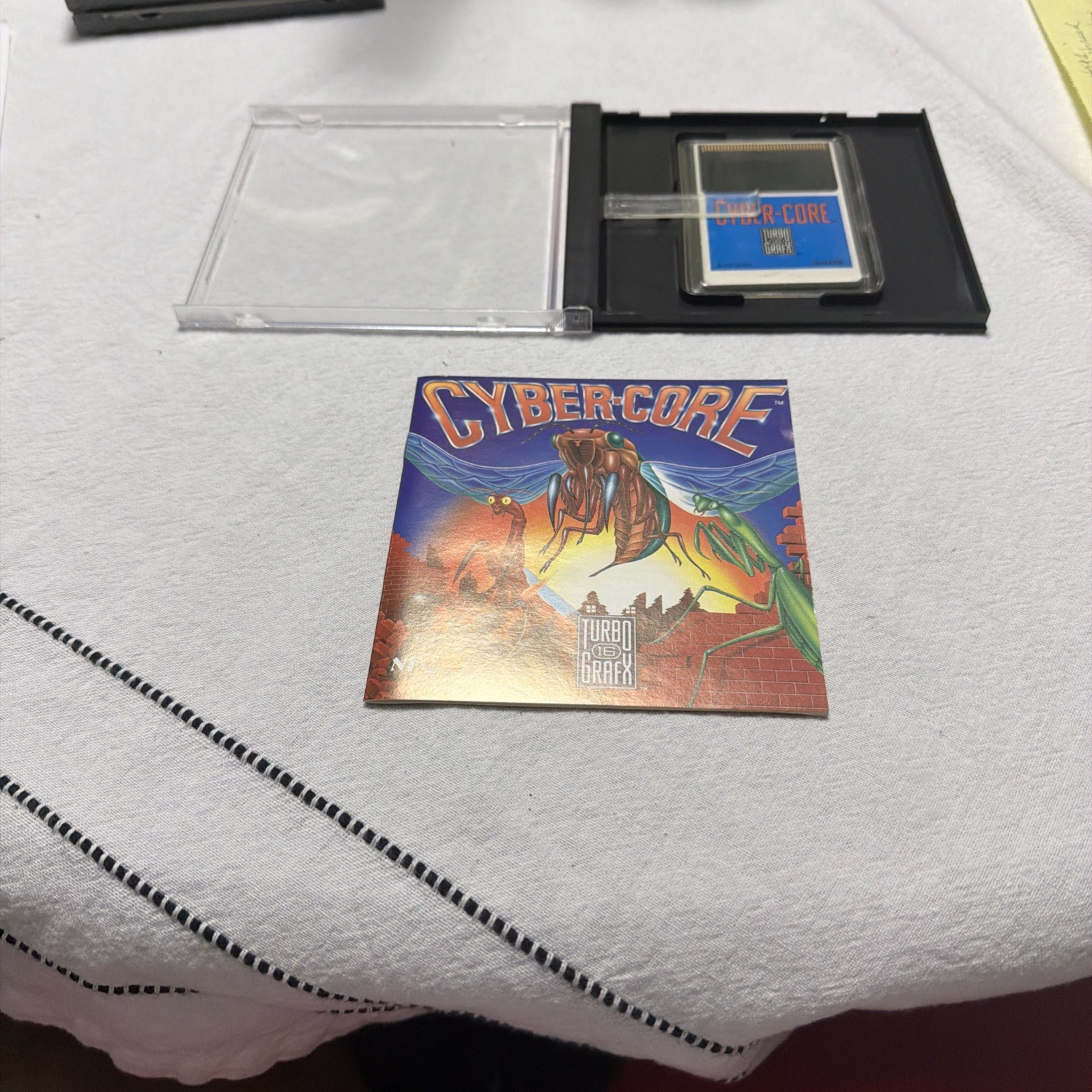 Cyber Core TurboGrafx 16 1990 Complete In Case, Tested, Original.