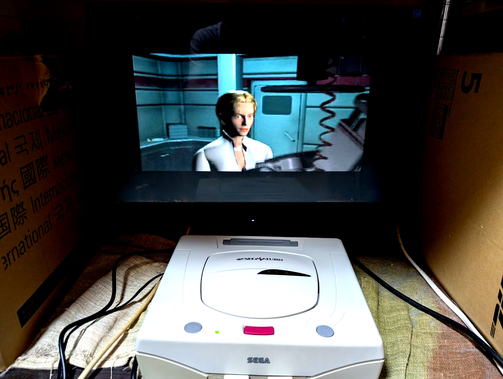 Sega Saturn White Console 3D Multi controller Nights Enemy Zero Japan