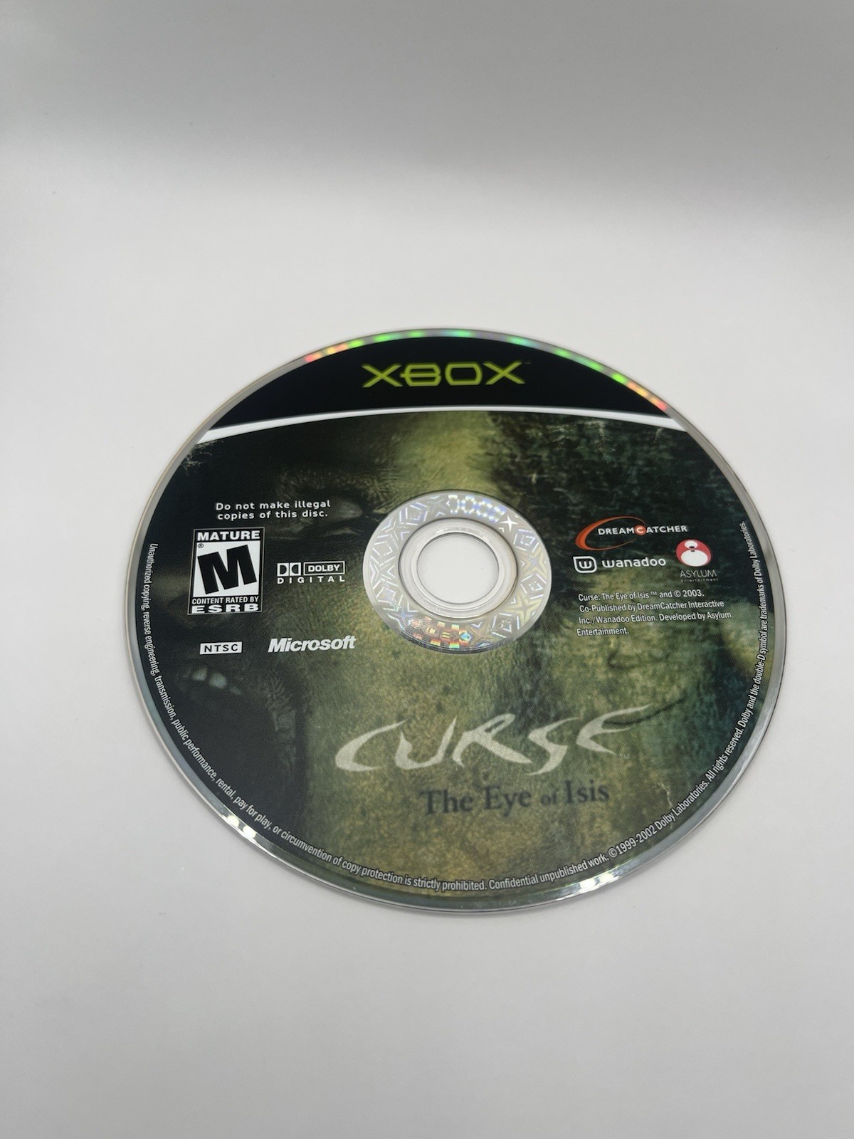 DreamCatcher Curse: The Eye of Isis Xbox 2003 M Survival Horror NTSC-U/C Manual