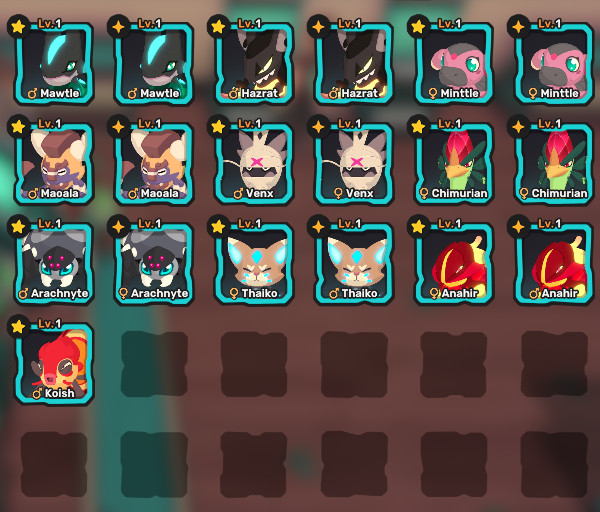 Temtem – All Perfect 7/7SVs Temtems with All Egg Move – Buy 3 Get 1 Free