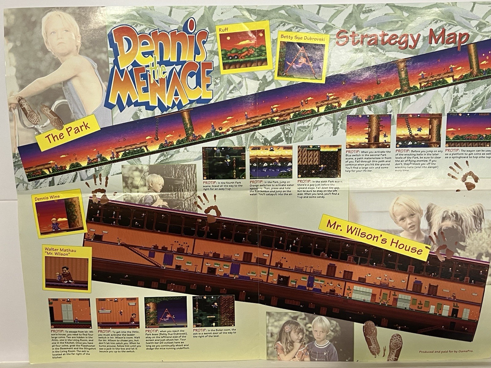 Dennis The Menace Super Nintendo 2sided Promo Poster