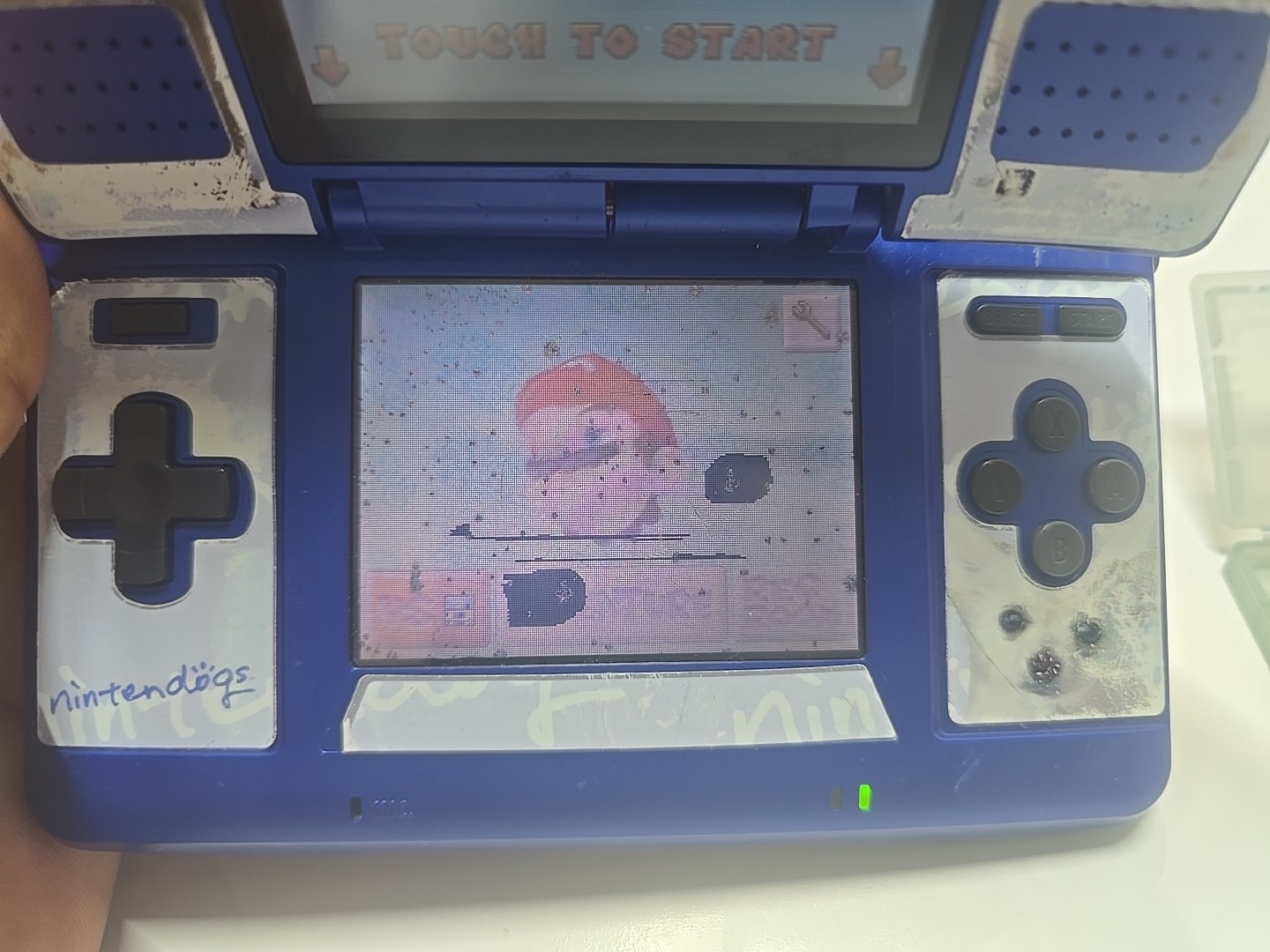 Nintendo NTR001 Nintendo DS Blue Console With 10 Games Tested And Working AS IS