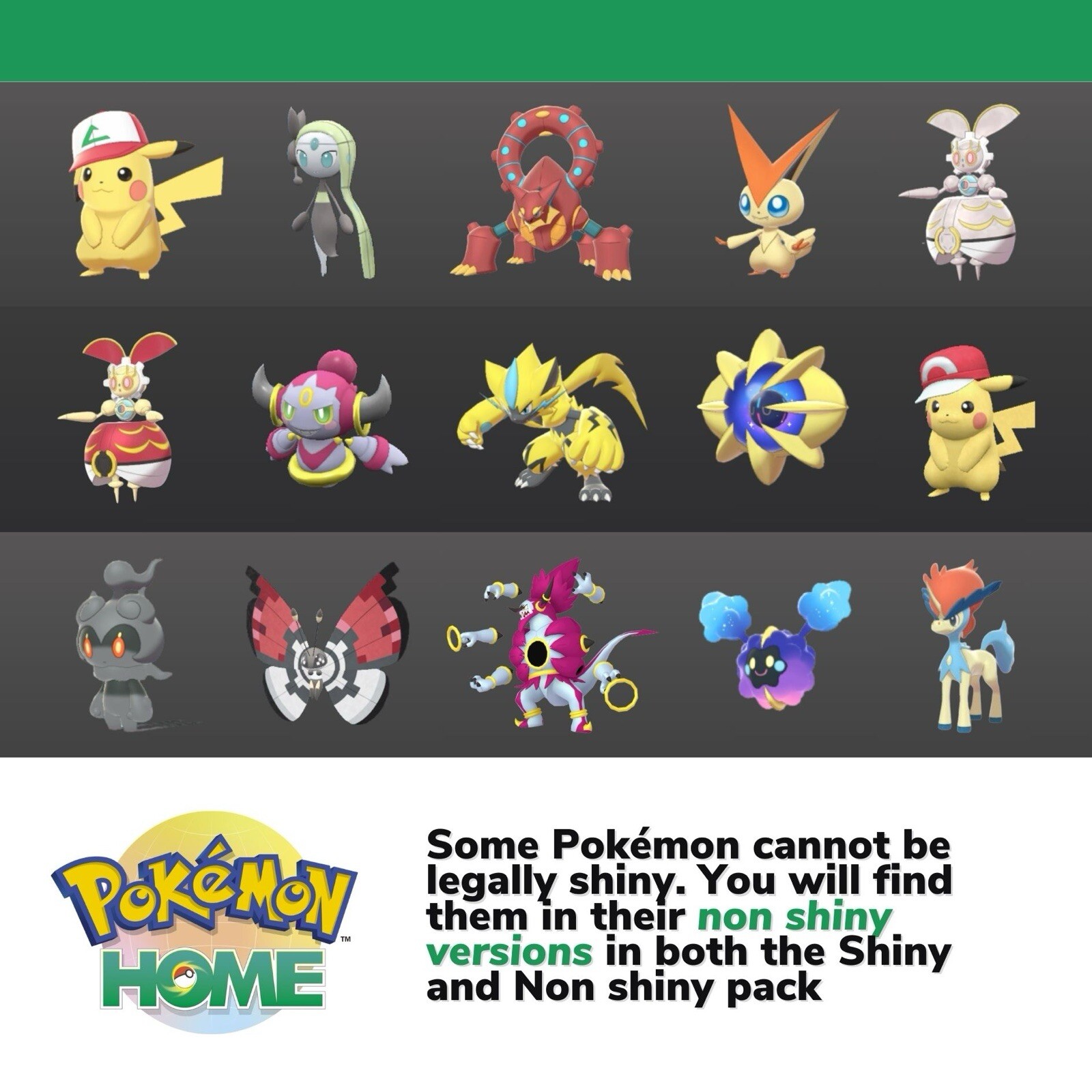 Pokémon HOME Gen 1-7 Shiny Living Dex Complete Pokedex up to Zeraora 2017 Custom