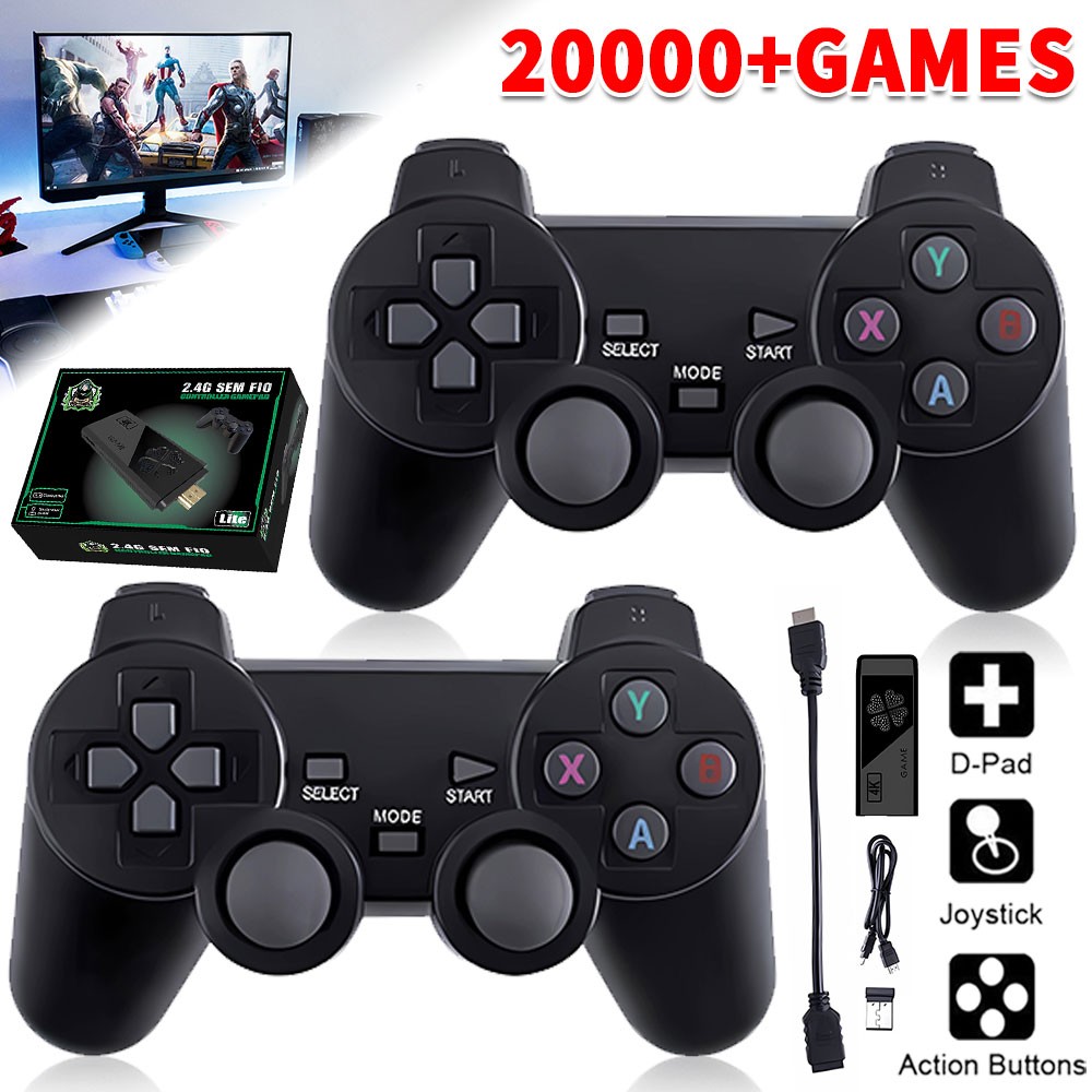 X2 Game Stick Retro Game Console 4K HD Wireless Controller 64G 20000 Games AAM
