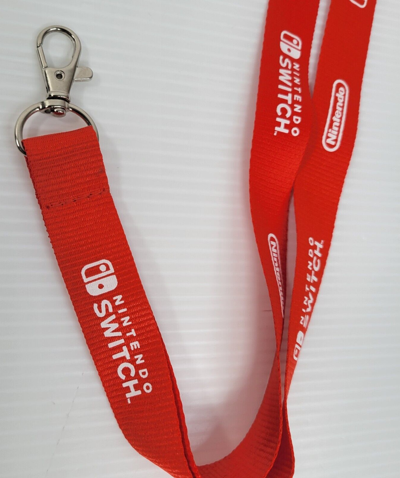 Nintendo Switch Lanyard Red White Silver Clip Neck Fob Holder Keychain