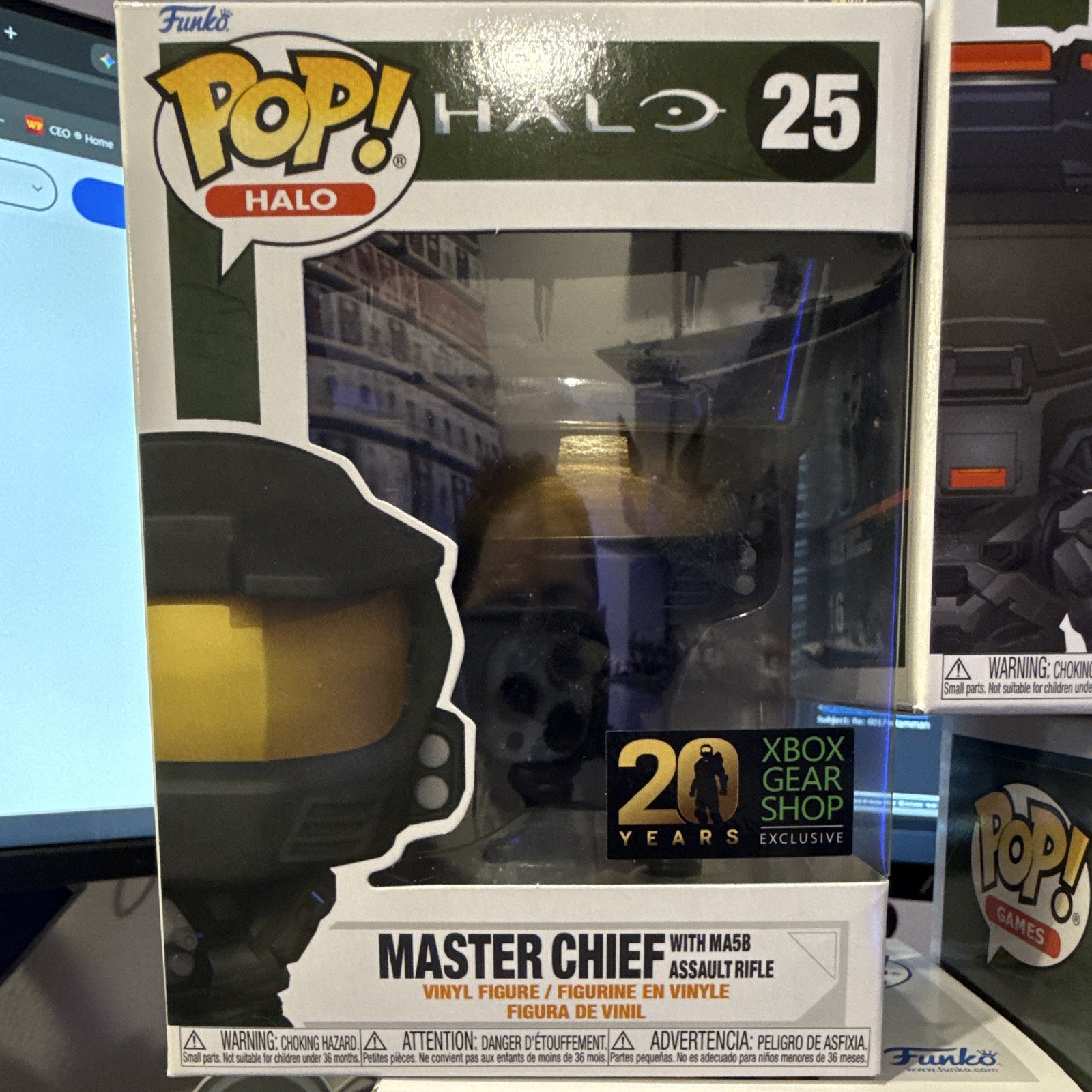Funko Pop! Halo Vinyl Figure Lot Glows in Dark Master Chief Buck Weapon Escharum