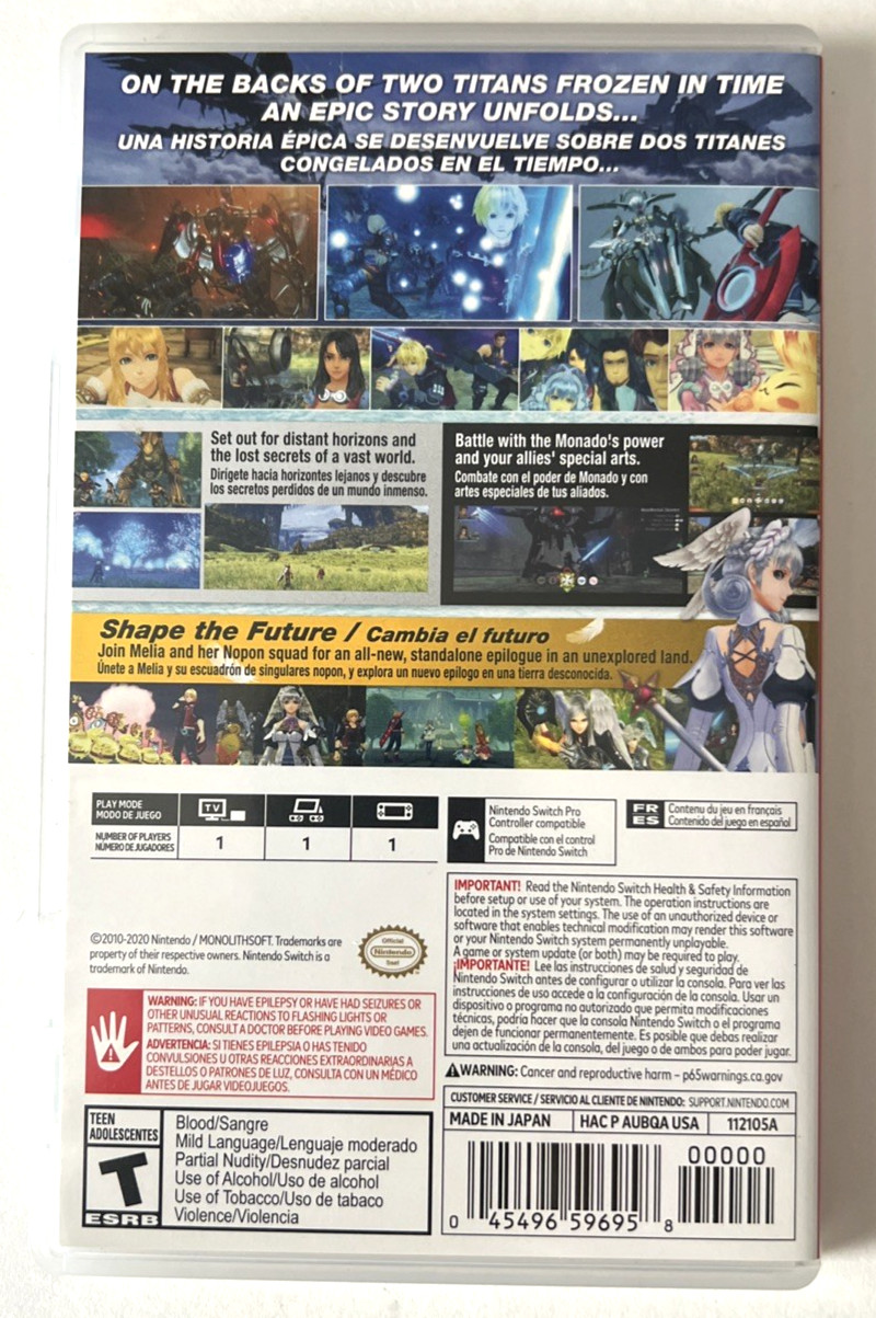 Xenoblade Chronicles Definitive Edition Action Adventure CIB Nintendo Switch